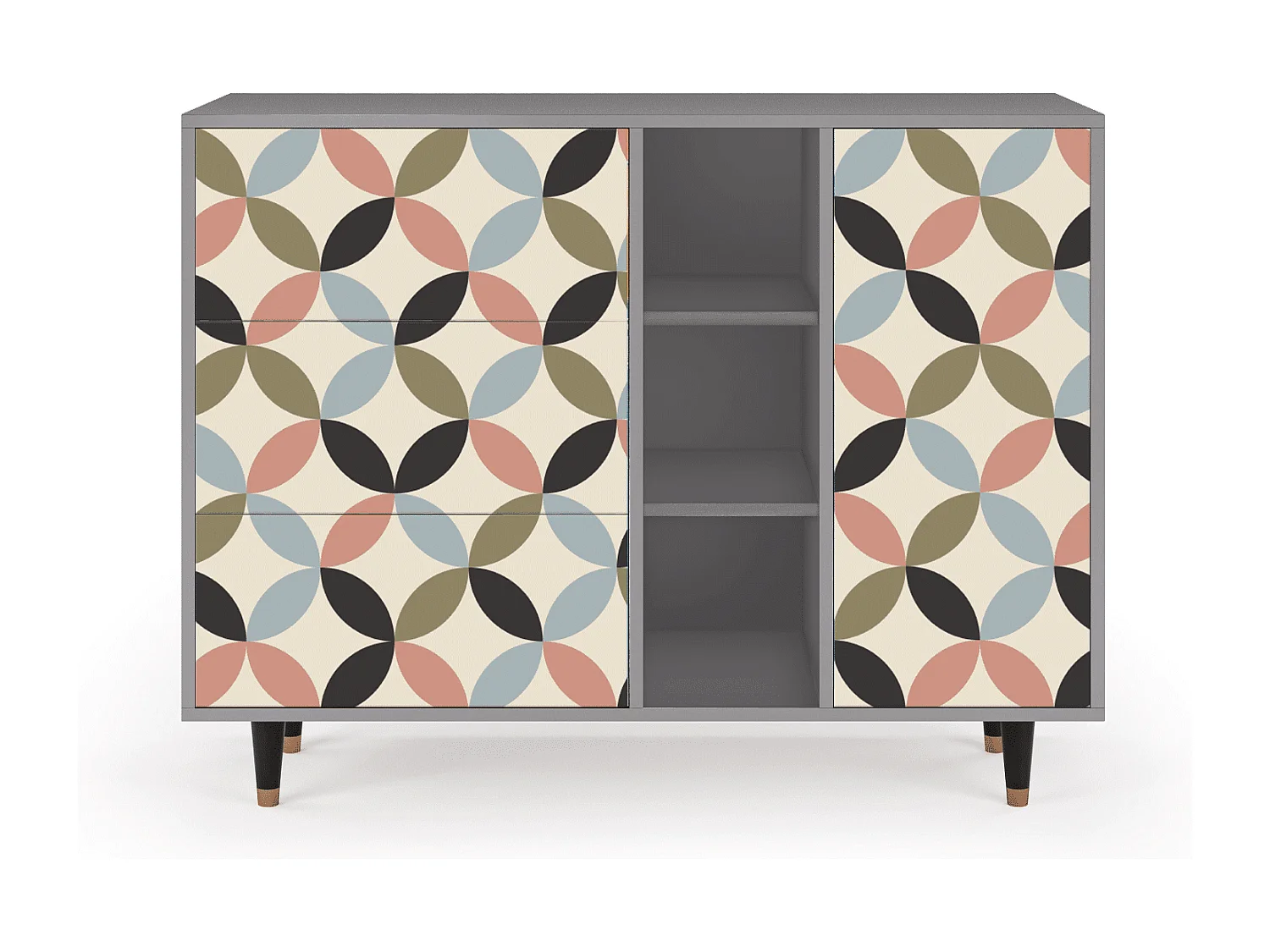 Buffet - 125x98x48 cm - BS2 - Butterfly Effect, Gris