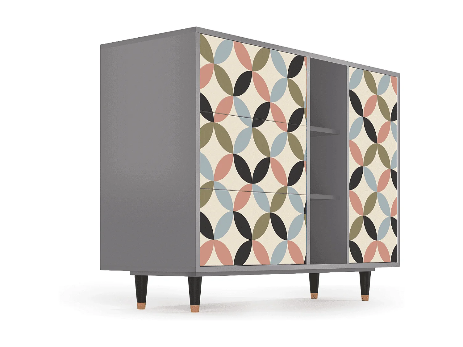 Buffet - 125x98x48 cm - BS2 - Butterfly Effect, Gris