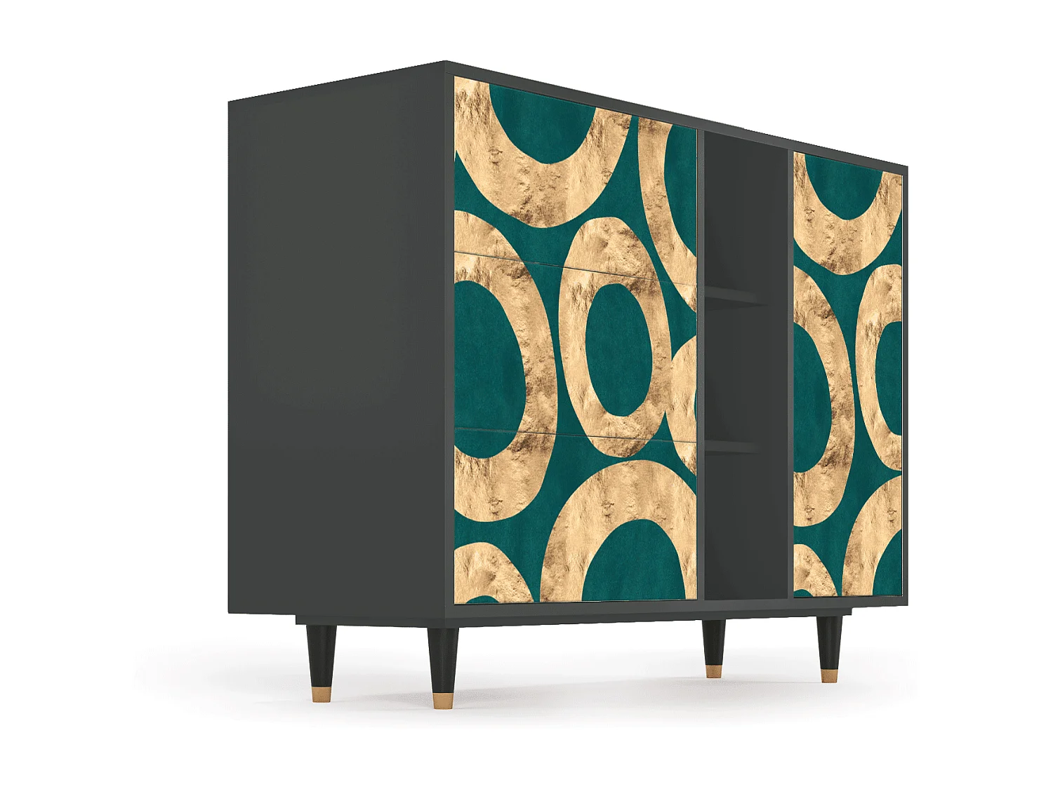 Dressoir - 125x98x48 cm - BS2 - Zircon Sphere, Antraciet