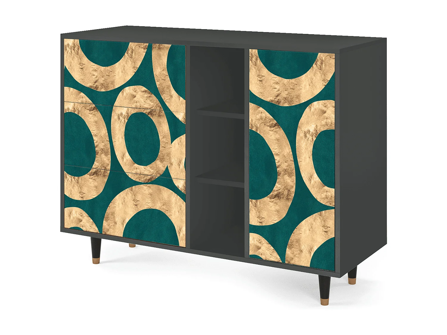 Dressoir - 125x98x48 cm - BS2 - Zircon Sphere, Antraciet