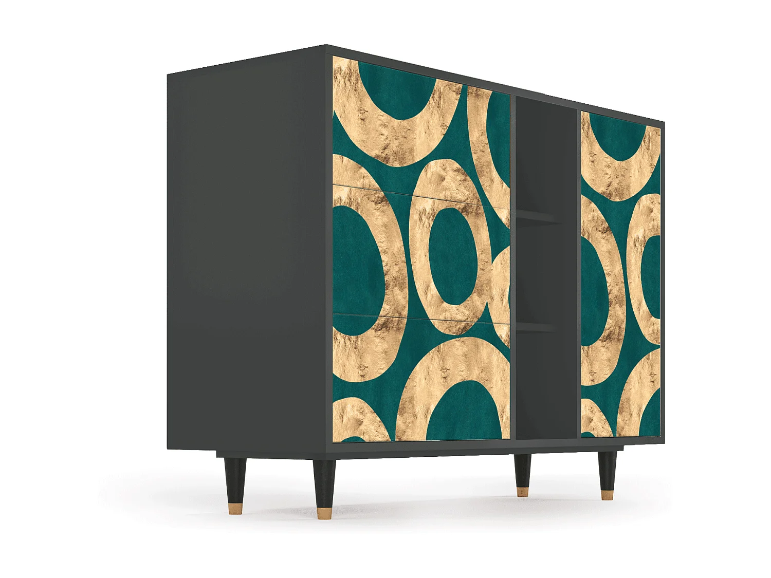 Buffet - 125x98x48 cm - BS2 - Zircon Sphere, Anthracite