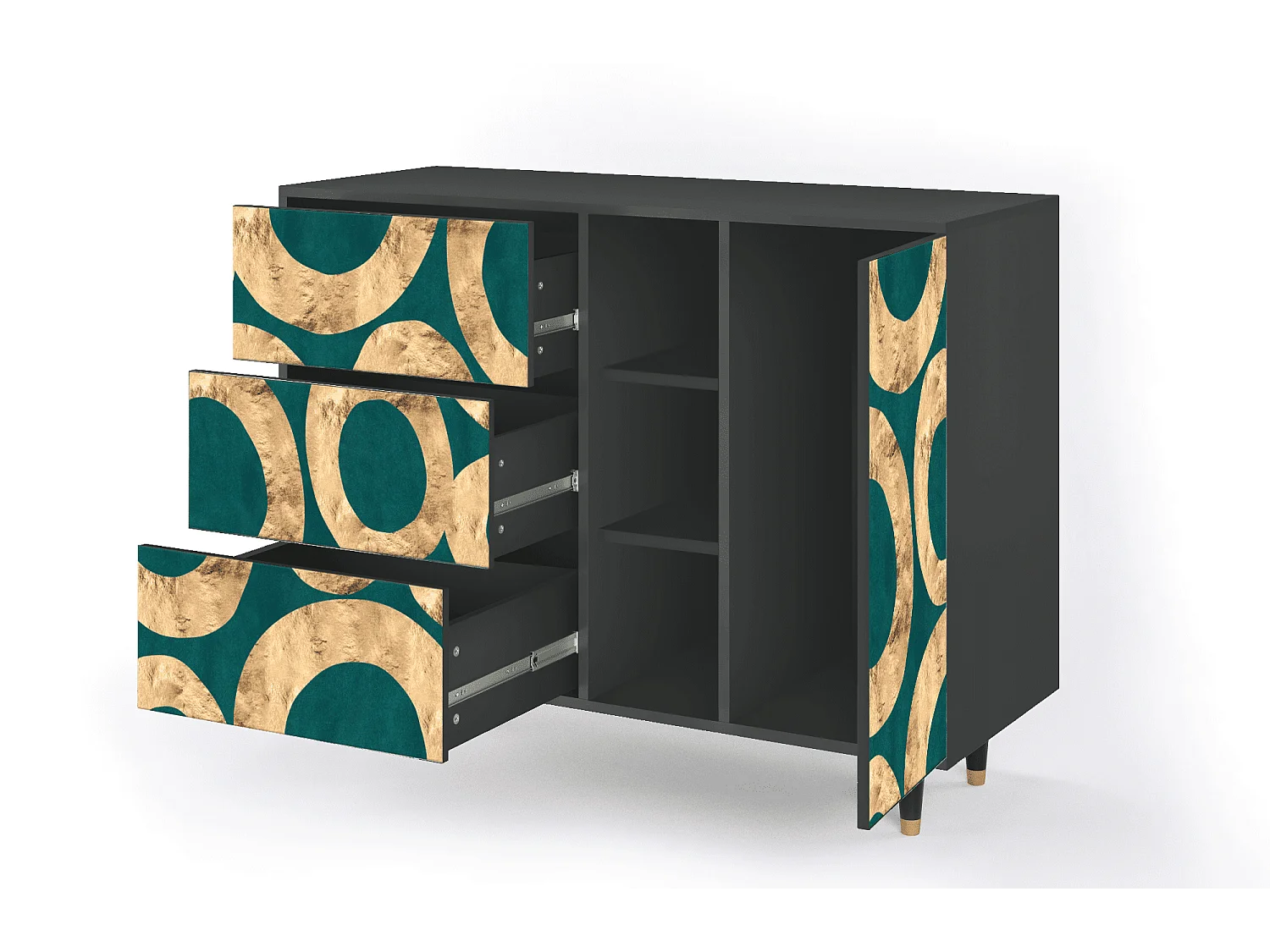 Buffet - 125x98x48 cm - BS2 - Zircon Sphere, Anthracite