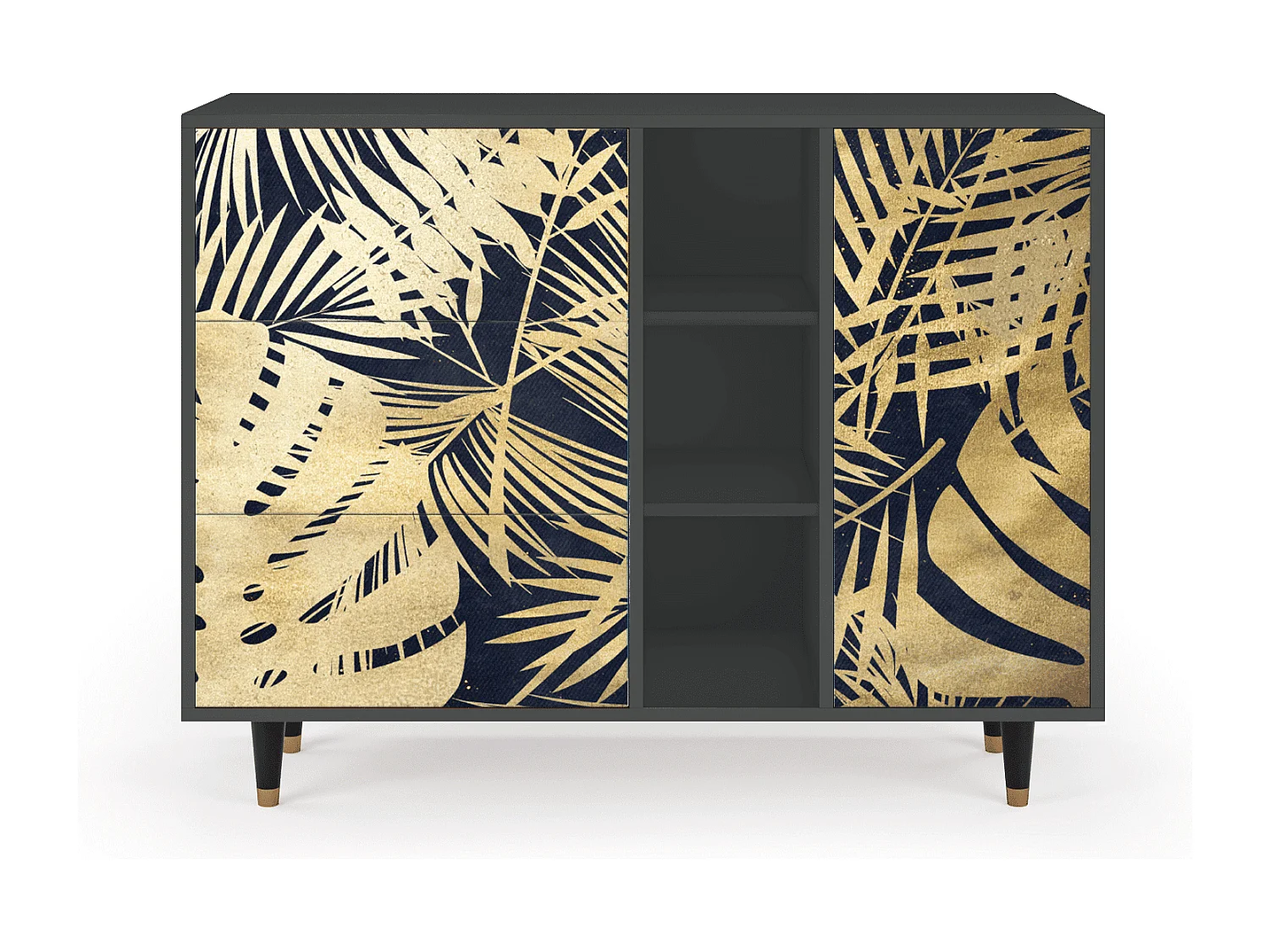 Aparador - 125x98x48 cm - BS2 - Jungle Vibes, Antracita