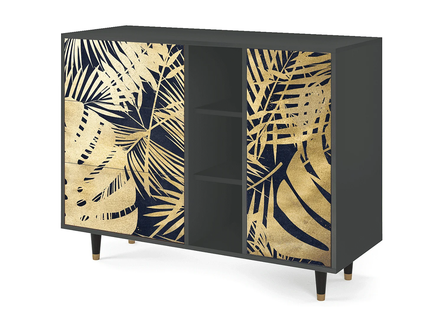 Buffet - 125x98x48 cm - BS2 - Jungle Vibes, Anthracite