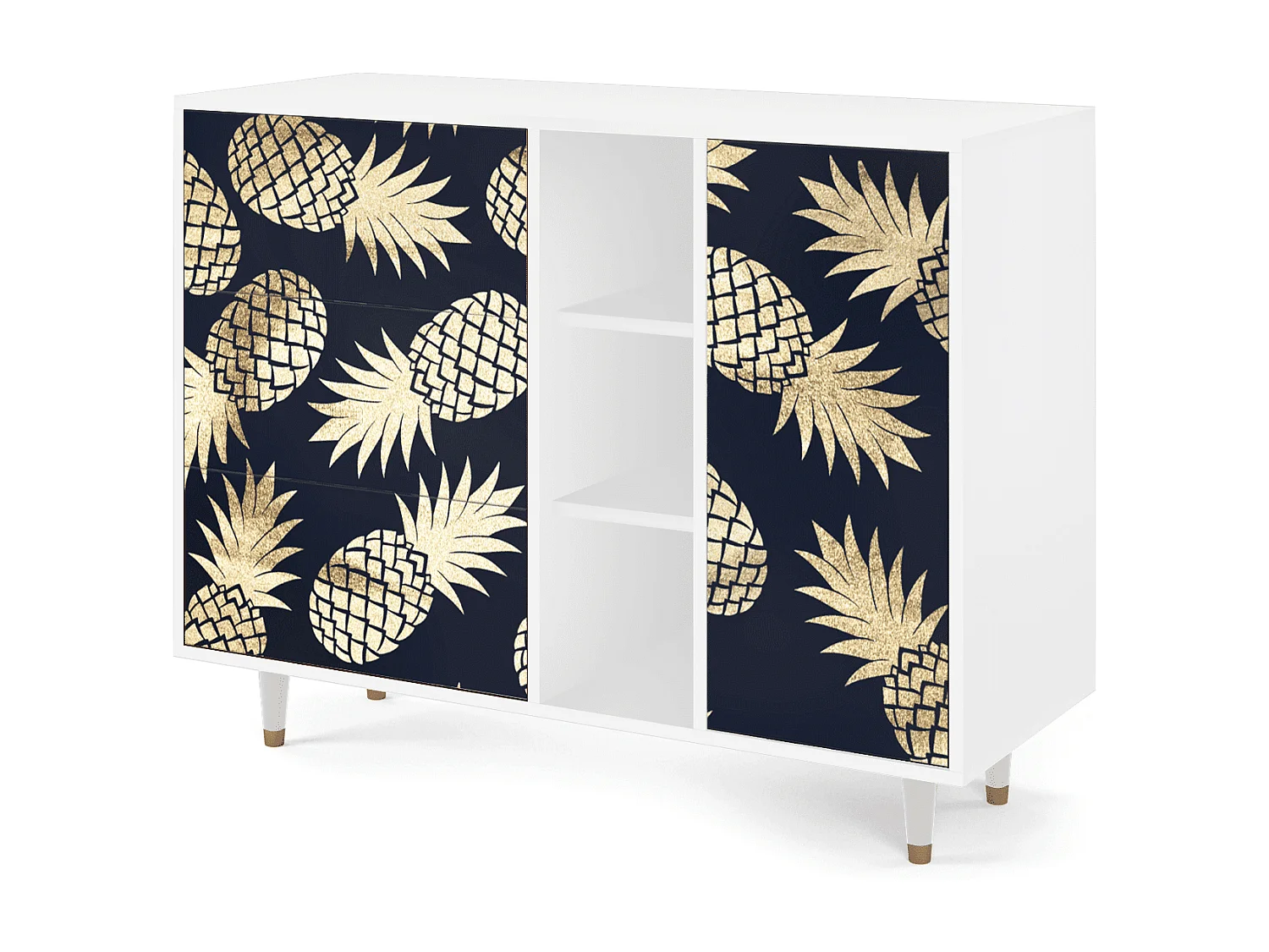 Credenza - 125x98x48 cm - BS2 - Sunny Pineaple, Bianco