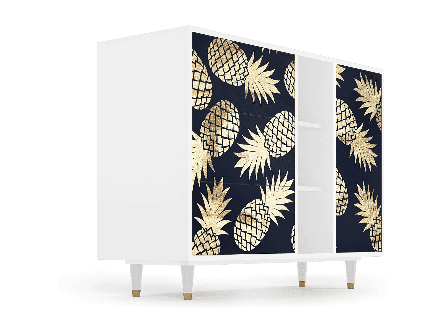 Credenza - 125x98x48 cm - BS2 - Sunny Pineaple, Bianco