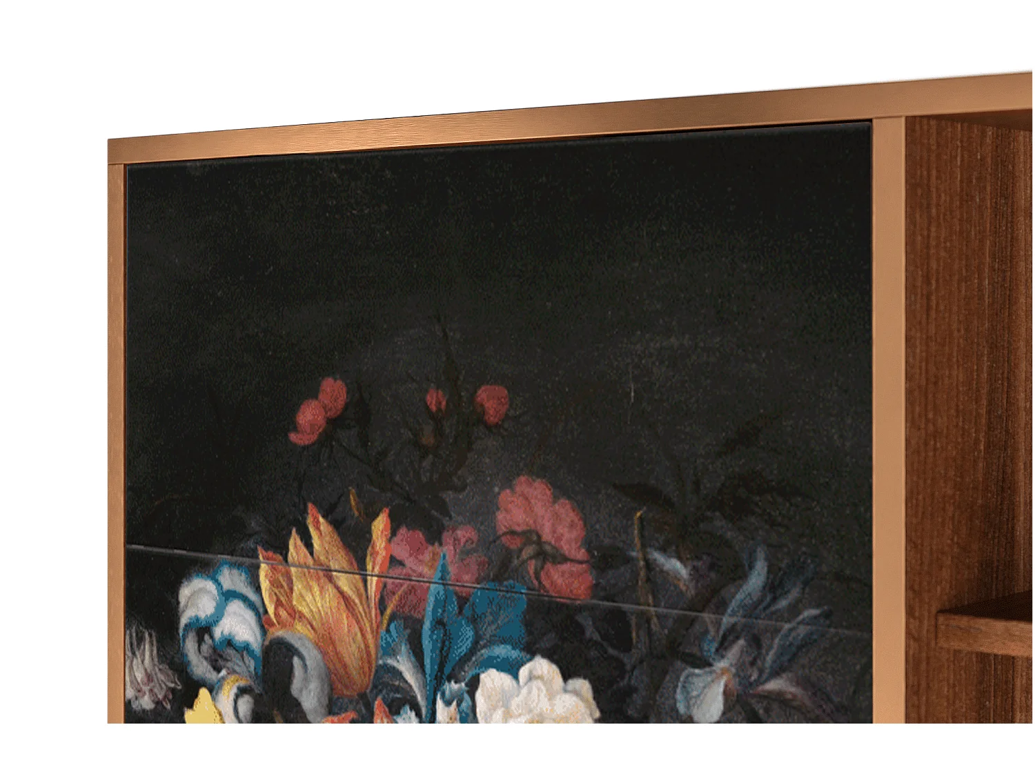 Aparador - 125x98x48 cm - BS2 - Still Life with Flowers, Nogal