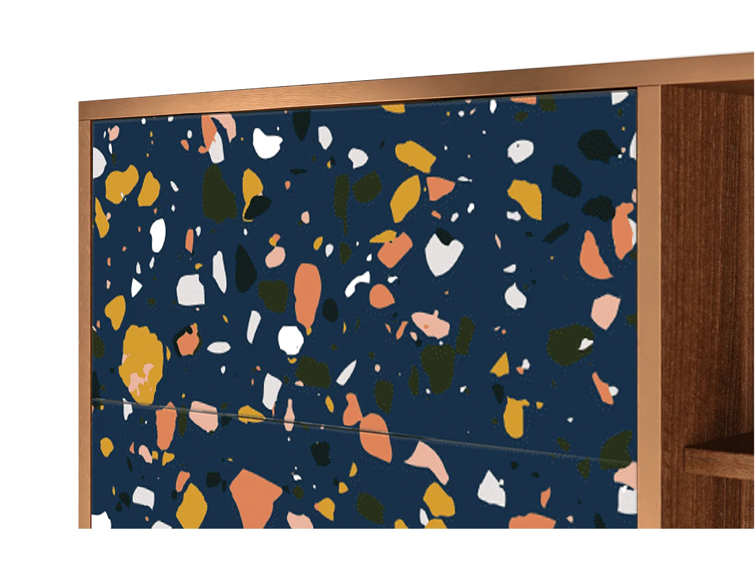 Credenza - 125x98x48 cm - BS2 - Night Sky Langhterns, Noce