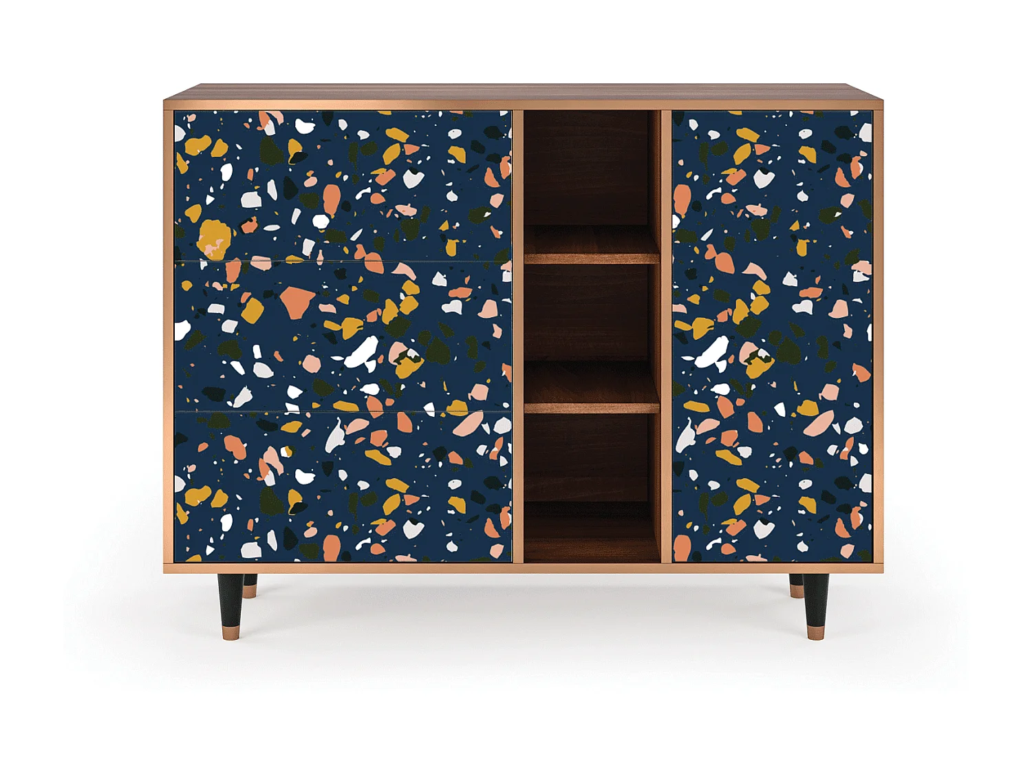 Dressoir - 125x98x48 cm - BS2 - Night Sky Langhterns, Walnoot