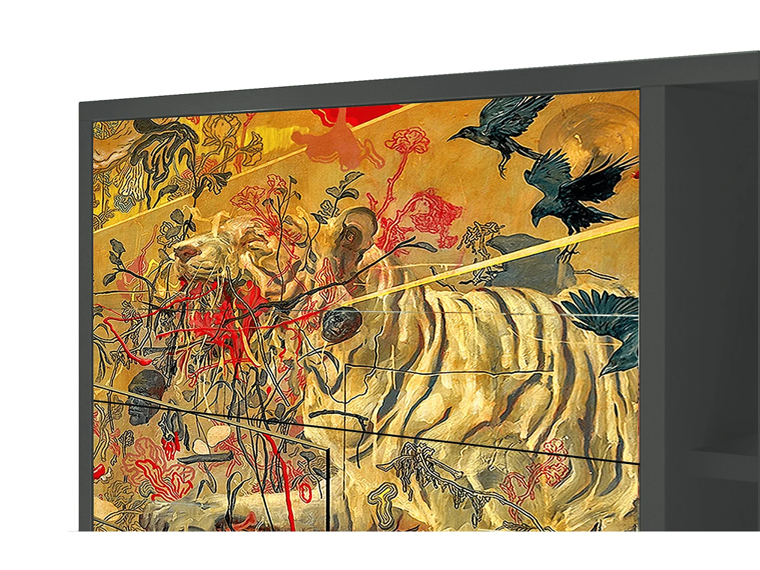 Buffet - 125x98x48 cm - BS2 - Blood by James Jean, Anthracite