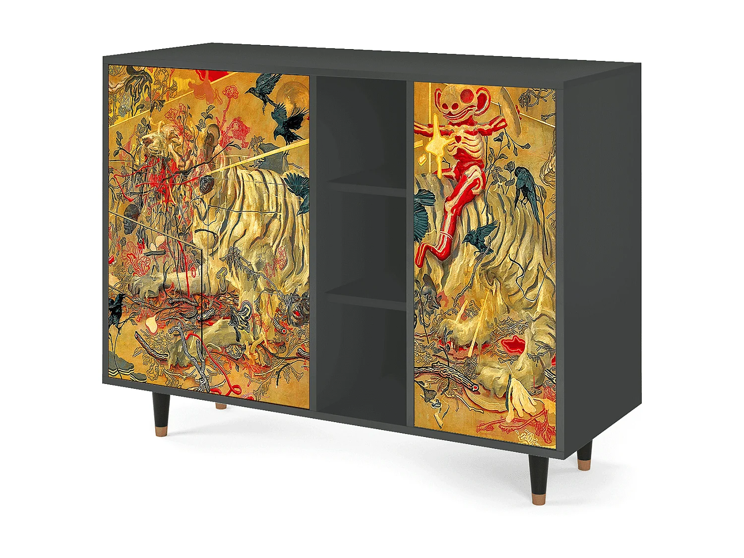 Buffet - 125x98x48 cm - BS2 - Blood by James Jean, Anthracite