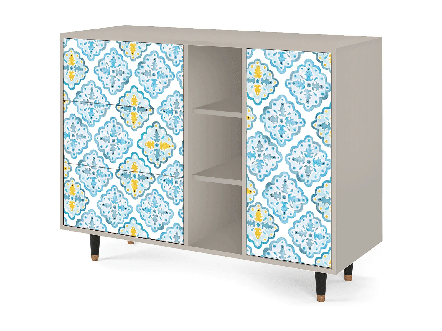 Dressoir - 125x98x48 cm - BS2 - Portugese tiles, Zand