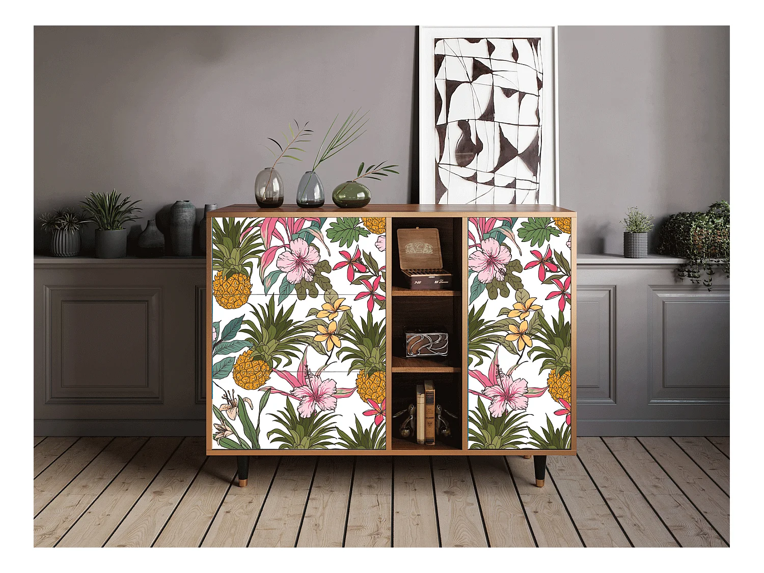 Sideboard - 125x98x48 cm - BS2 - Estival Fruit, Walnuss