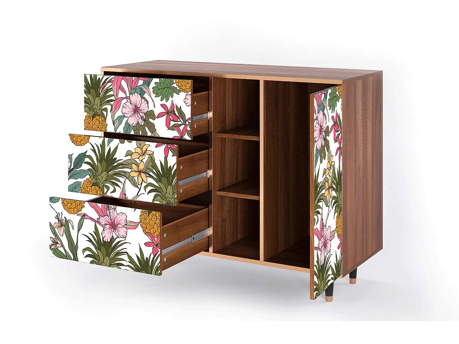 Aparador - 125x98x48 cm - BS2 - Estival Fruit, Nogal