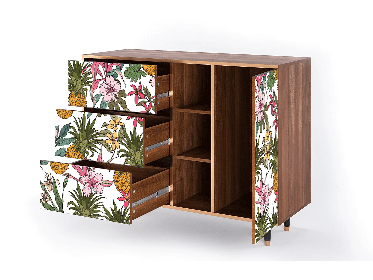 Buffet - 125x98x48 cm - BS2 - Estival Fruit, Noyer