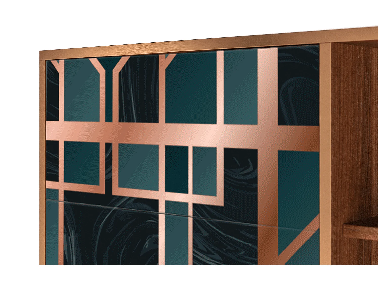 Dressoir - 125x98x48 cm - BS2 - Emerald Metro, Walnoot