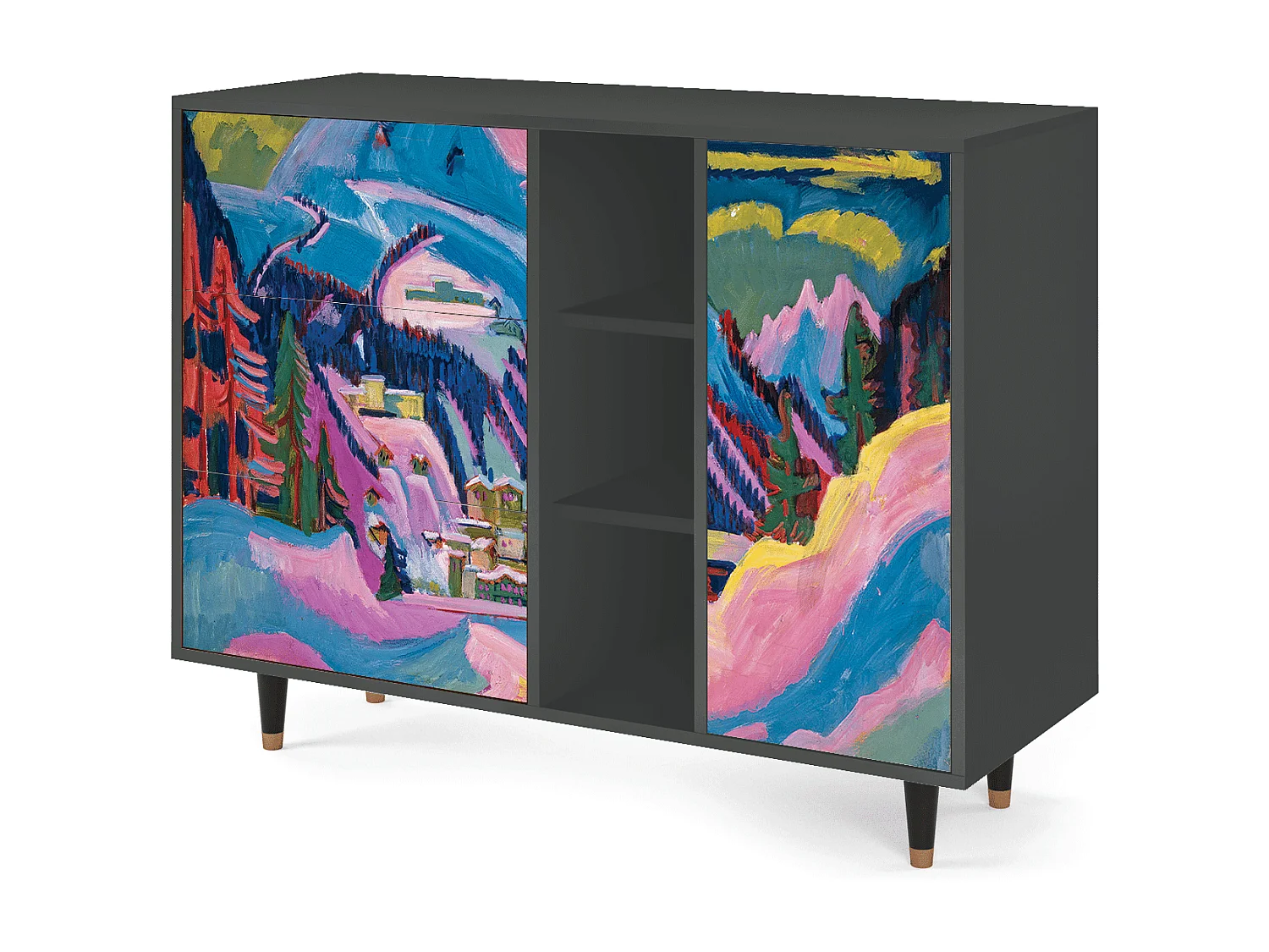 Buffet - 125x98x48 cm - BS2 - Davos Winter, Anthracite