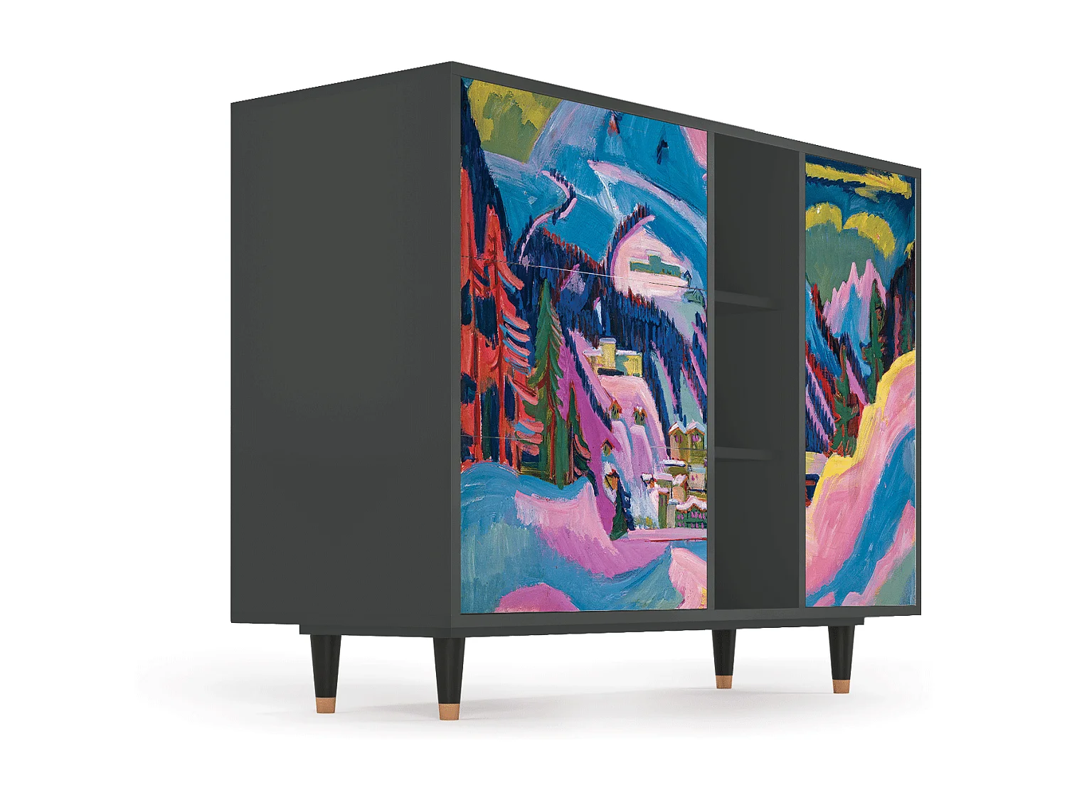 Buffet - 125x98x48 cm - BS2 - Davos Winter, Anthracite