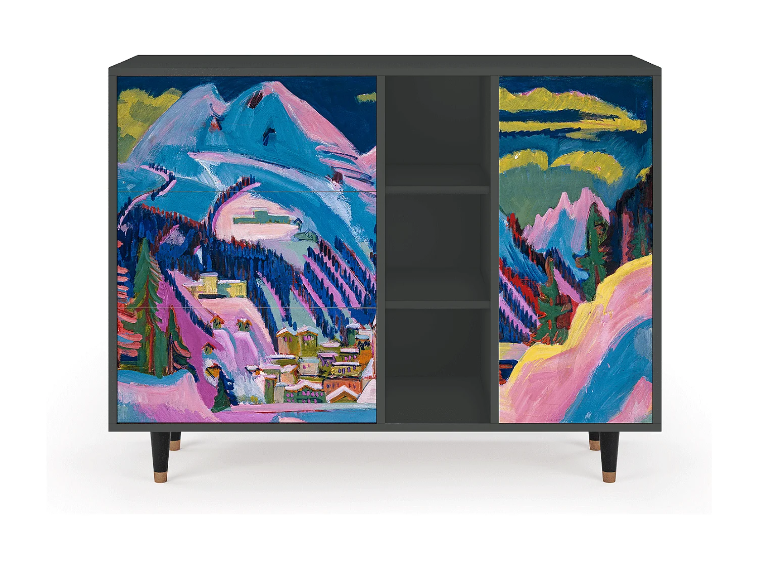 Buffet - 125x98x48 cm - BS2 - Davos Winter, Anthracite