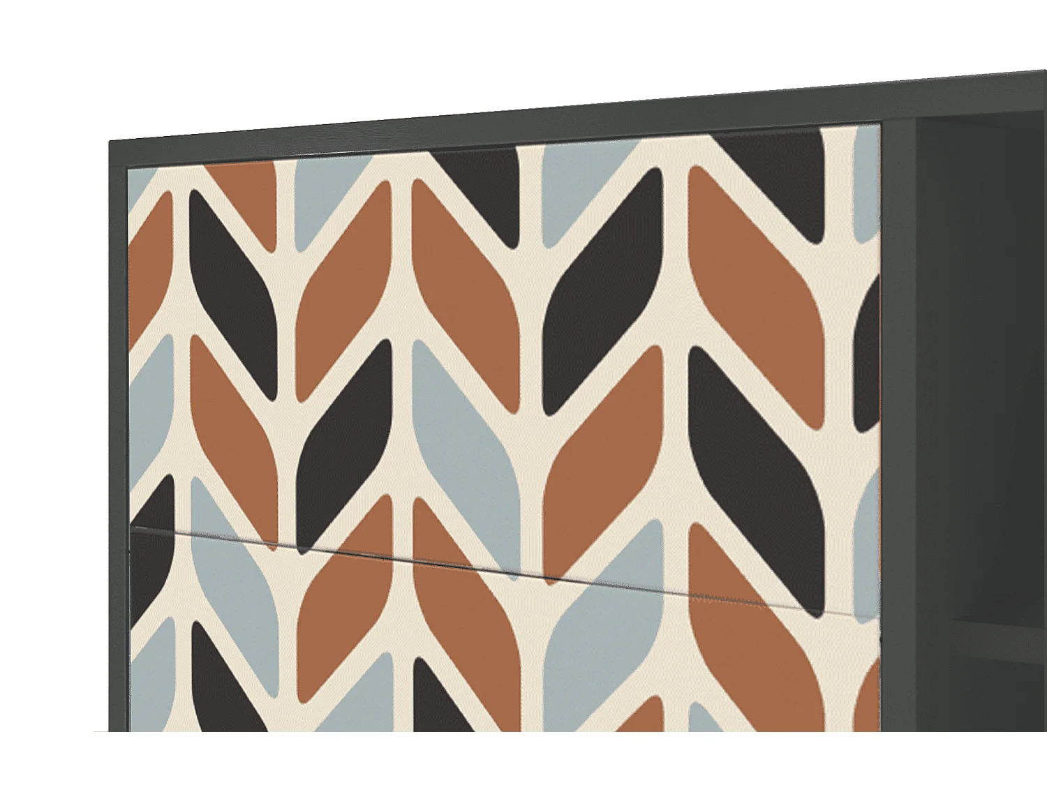 Aparador - 125x98x48 cm - BS2 - Beige Laure, Antracite