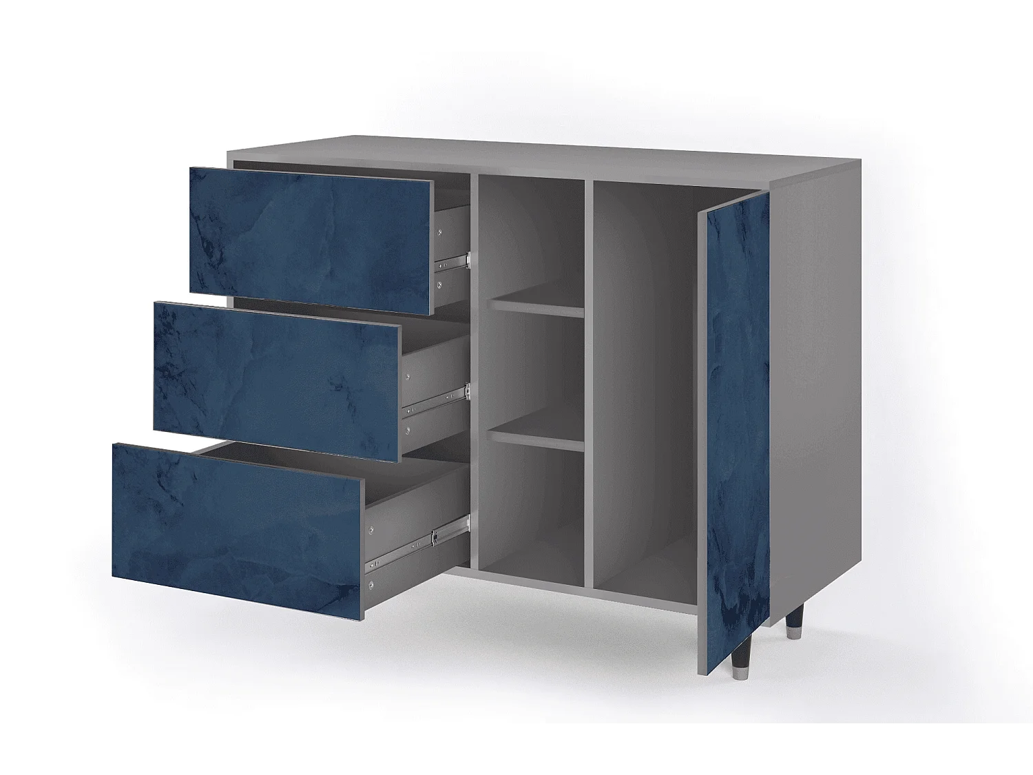 Buffet - 125x98x48 cm - BS2 - Endless Galaxi, Gris