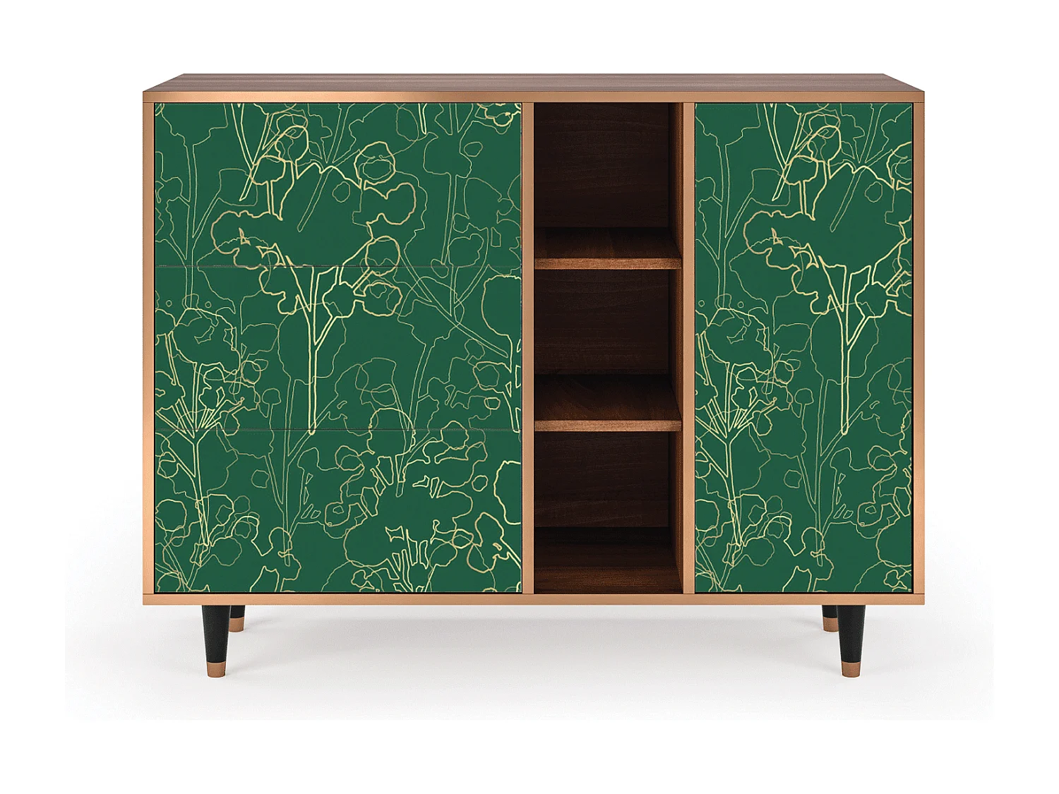 Buffet - 125x98x48 cm - BS2 - Emerald Forest, Noyer
