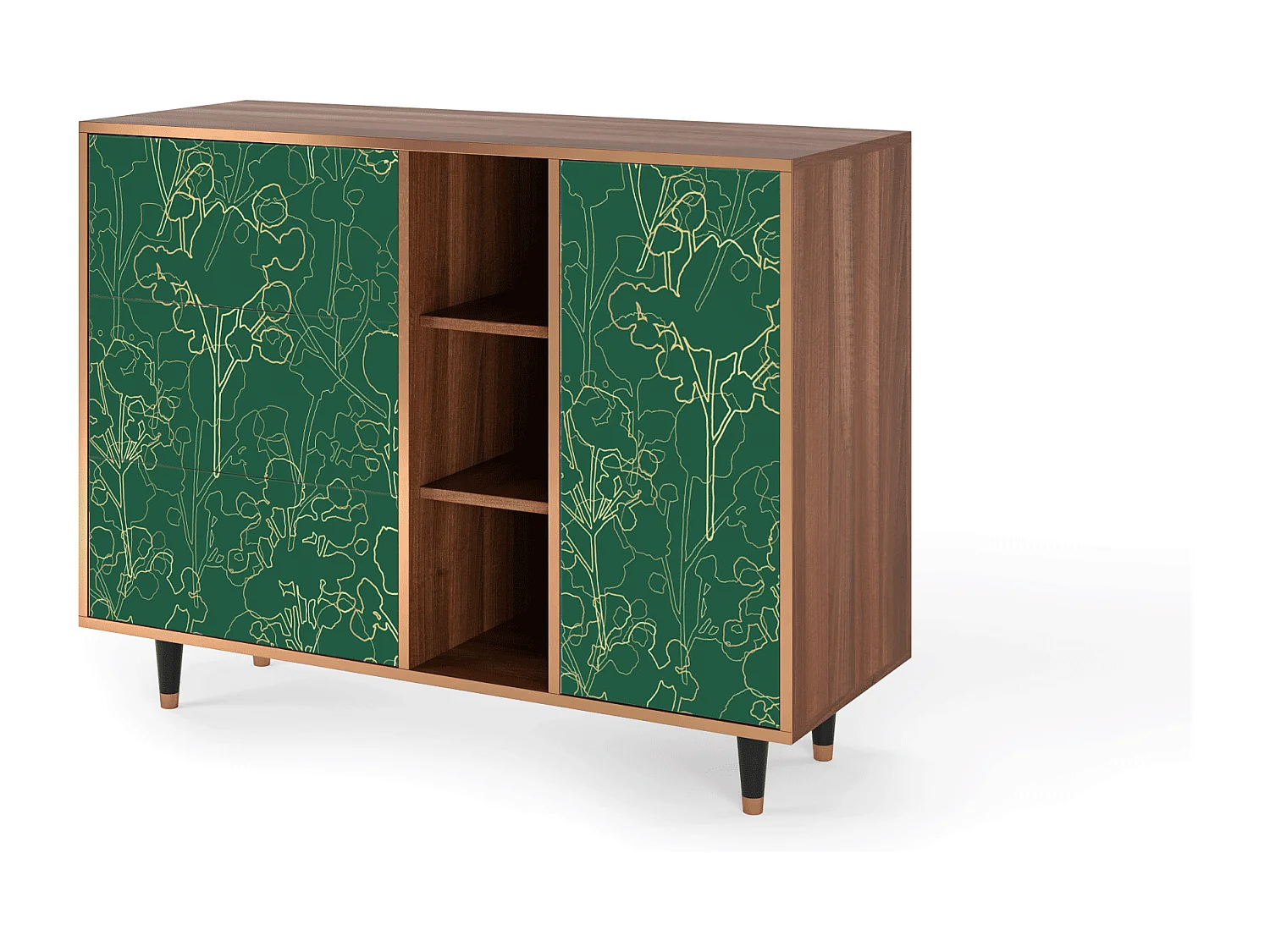 Buffet - 125x98x48 cm - BS2 - Emerald Forest, Noyer