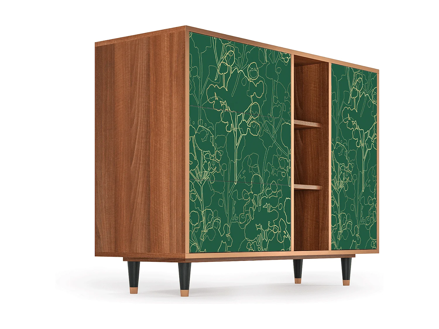Buffet - 125x98x48 cm - BS2 - Emerald Forest, Noyer
