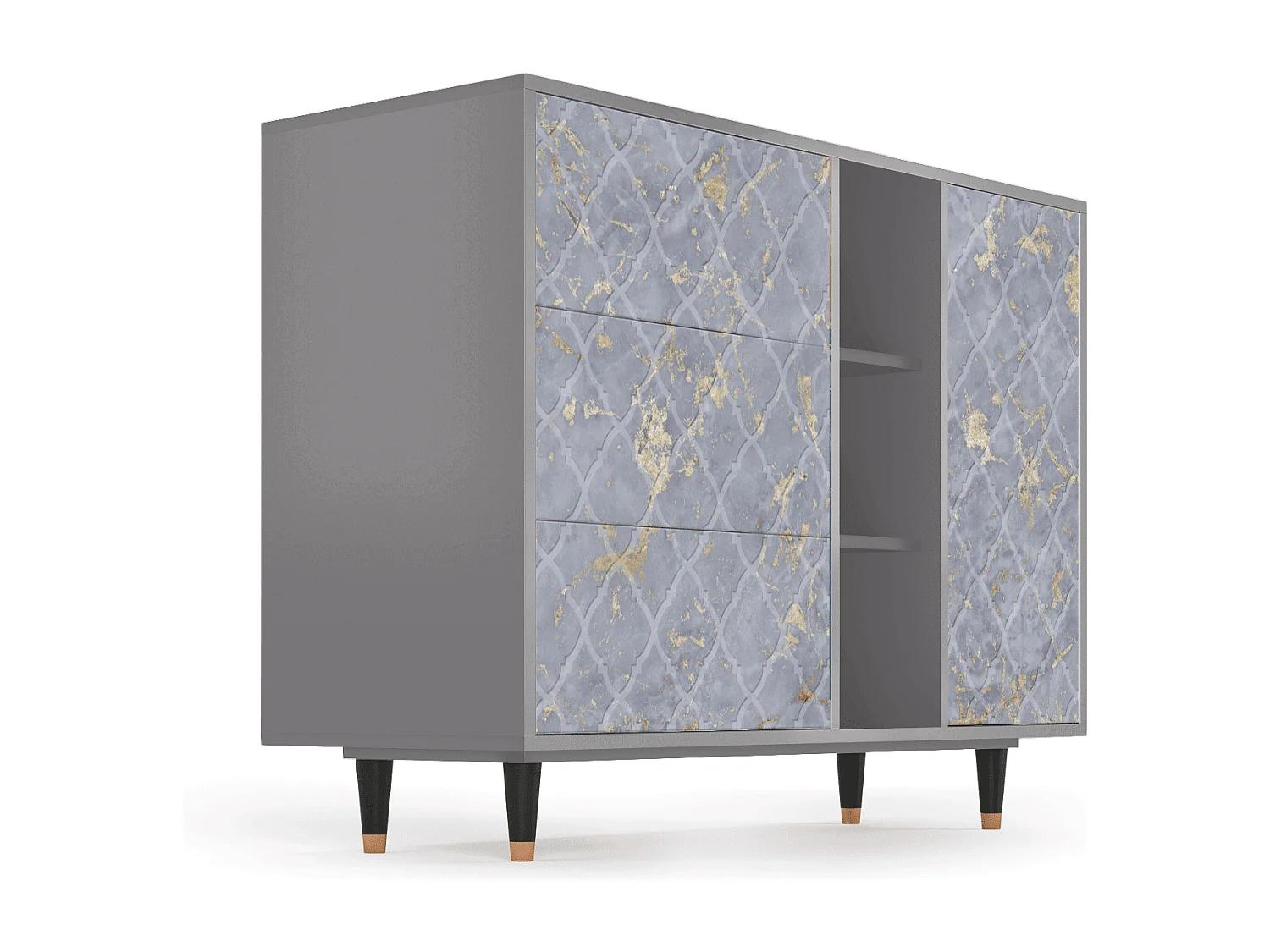 Dressoir - 125x98x48 cm - BS2 - Golden Smoke, Grijs