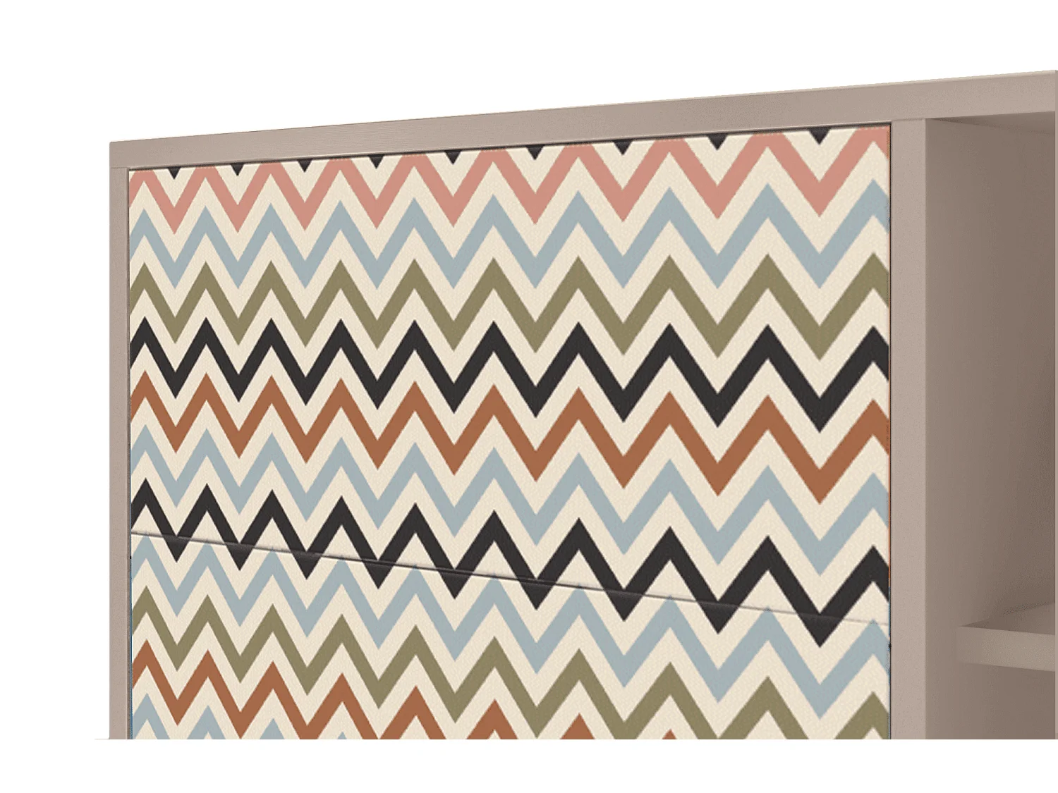 Dressoir - 125x98x48 cm - BS2 - Bright Ripple, Latte