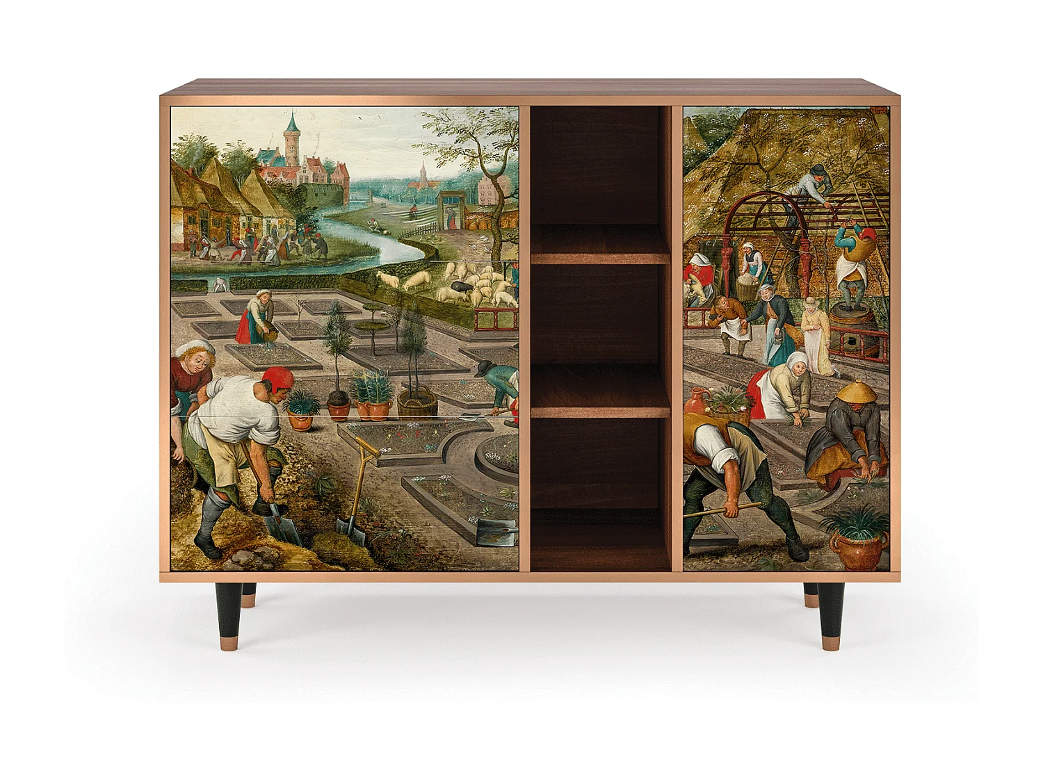 Buffet - 125x98x48 cm - BS2 - The Younger - Spring, Noyer