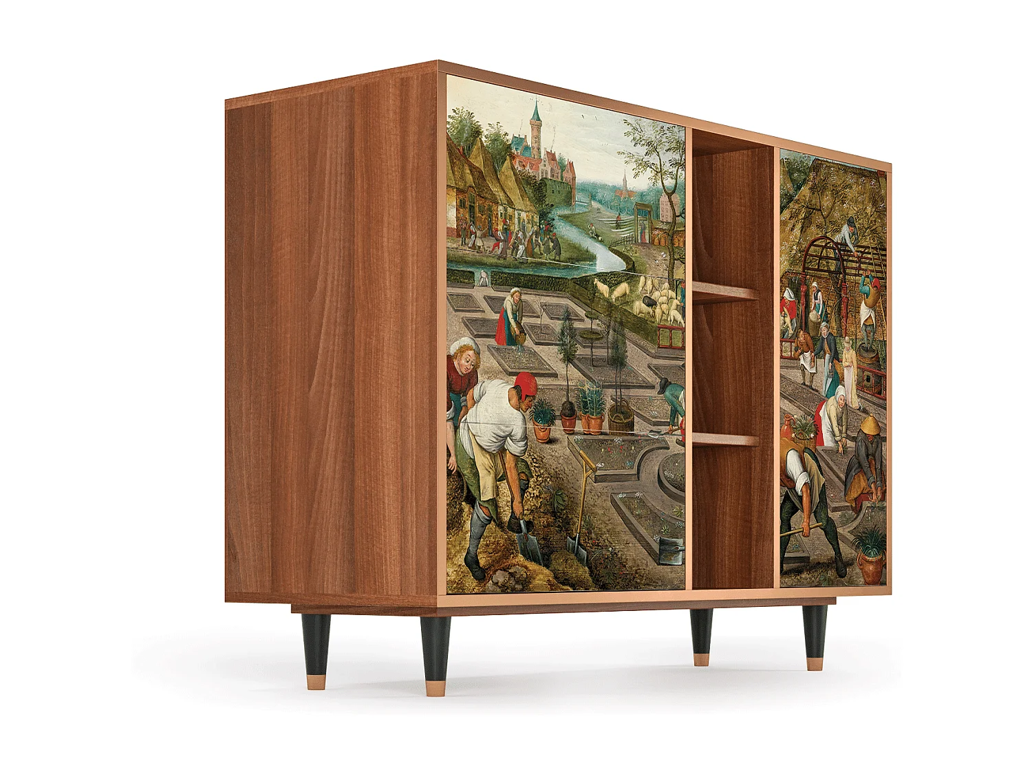 Buffet - 125x98x48 cm - BS2 - The Younger - Spring, Noyer