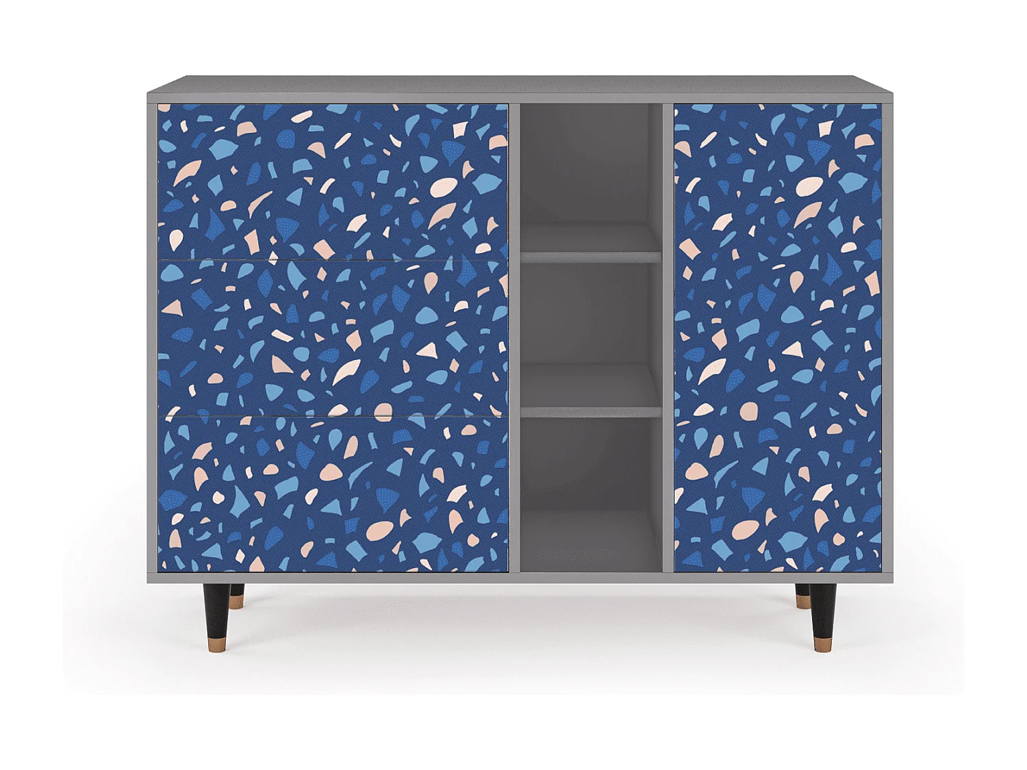 Buffet - 125x98x48 cm - BS2 - Soap Whirpool, Gris