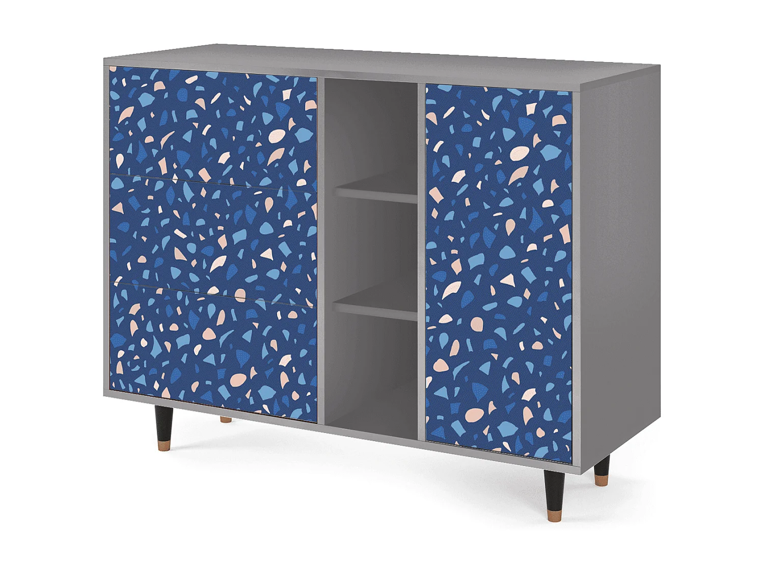 Buffet - 125x98x48 cm - BS2 - Soap Whirpool, Gris