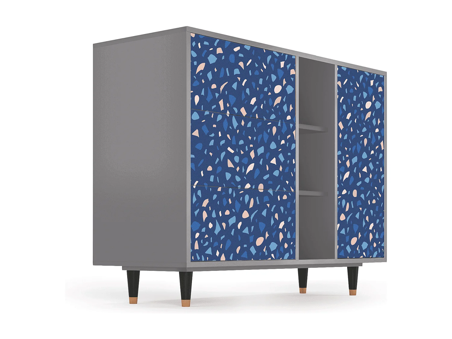 Buffet - 125x98x48 cm - BS2 - Soap Whirpool, Gris