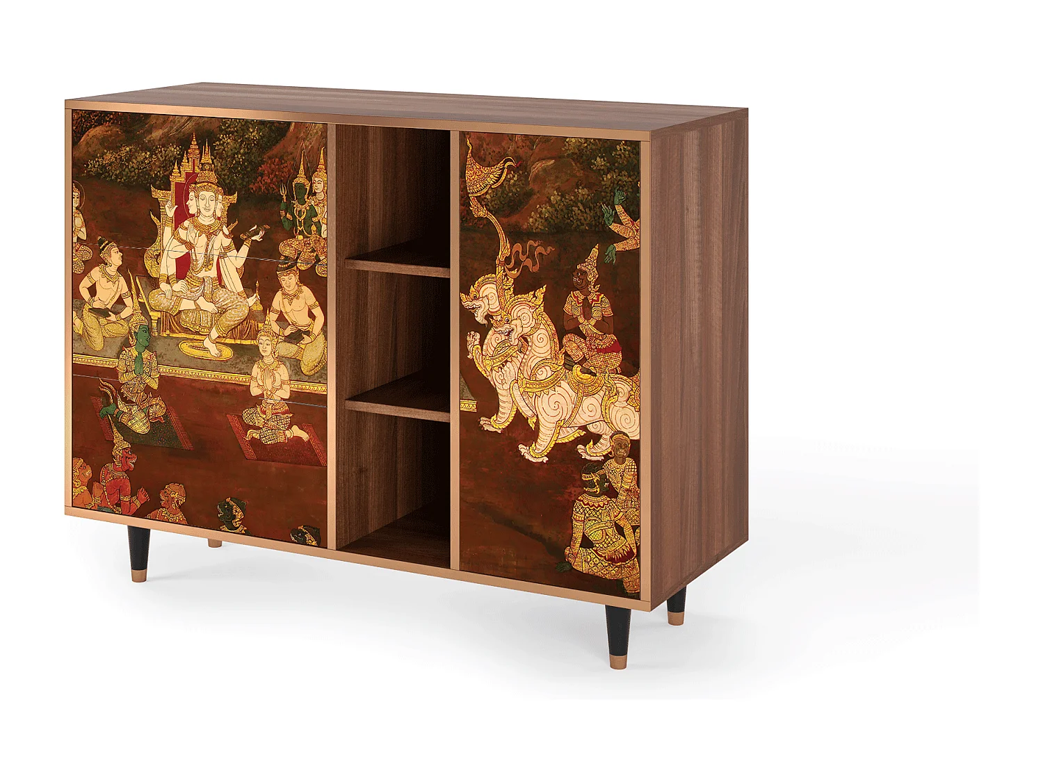 Dressoir - 125x98x48 cm - BS2 - Malyavan, Walnoot