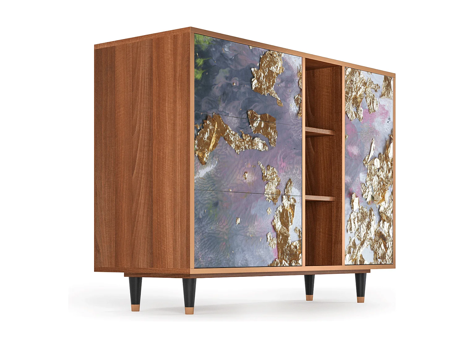 Buffet - 125x98x48 cm - BS2 - Planet Earth, Noyer