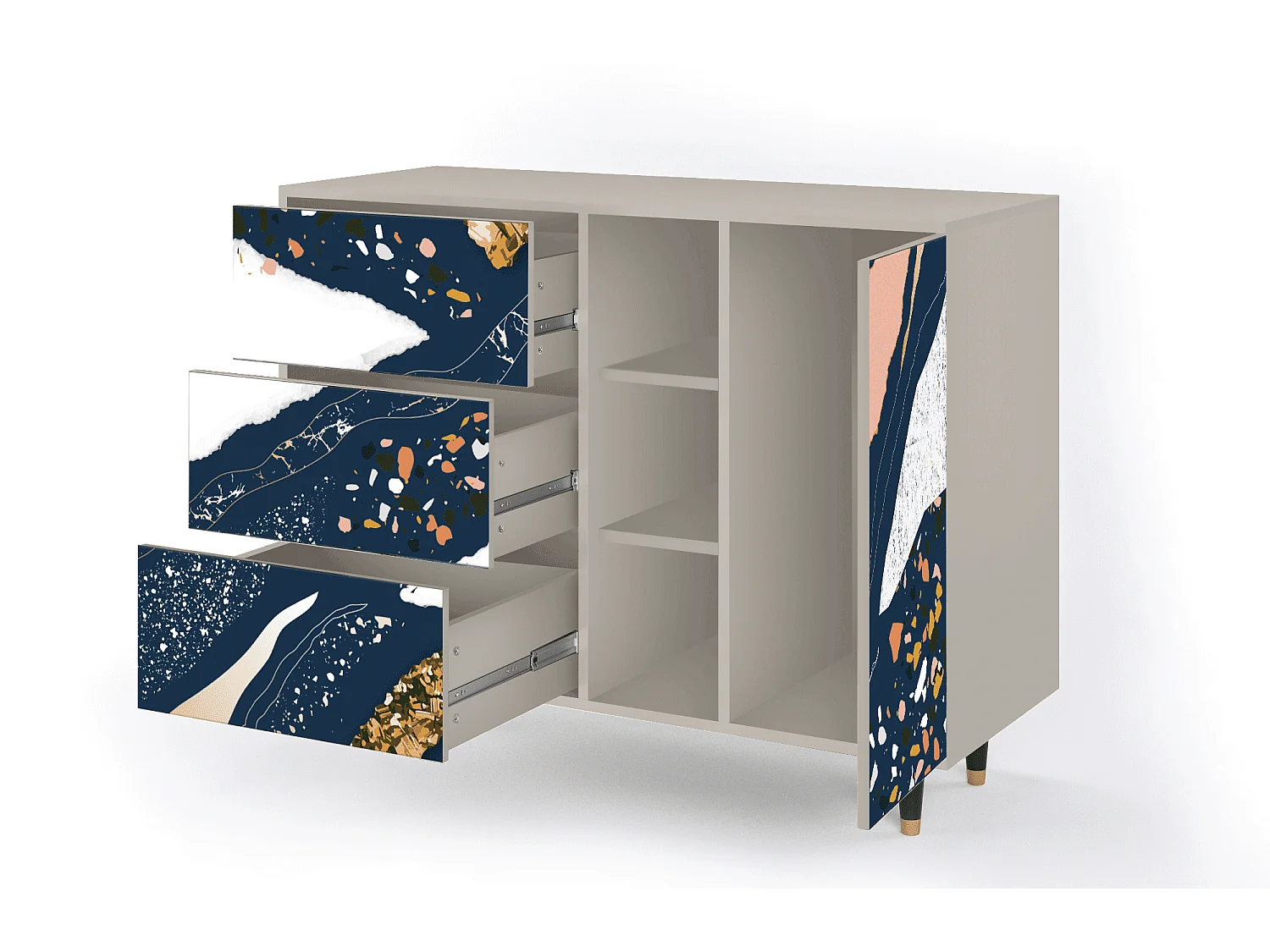 Aparador - 125x98x48 cm - BS2 - Nude Iceberg, Arena