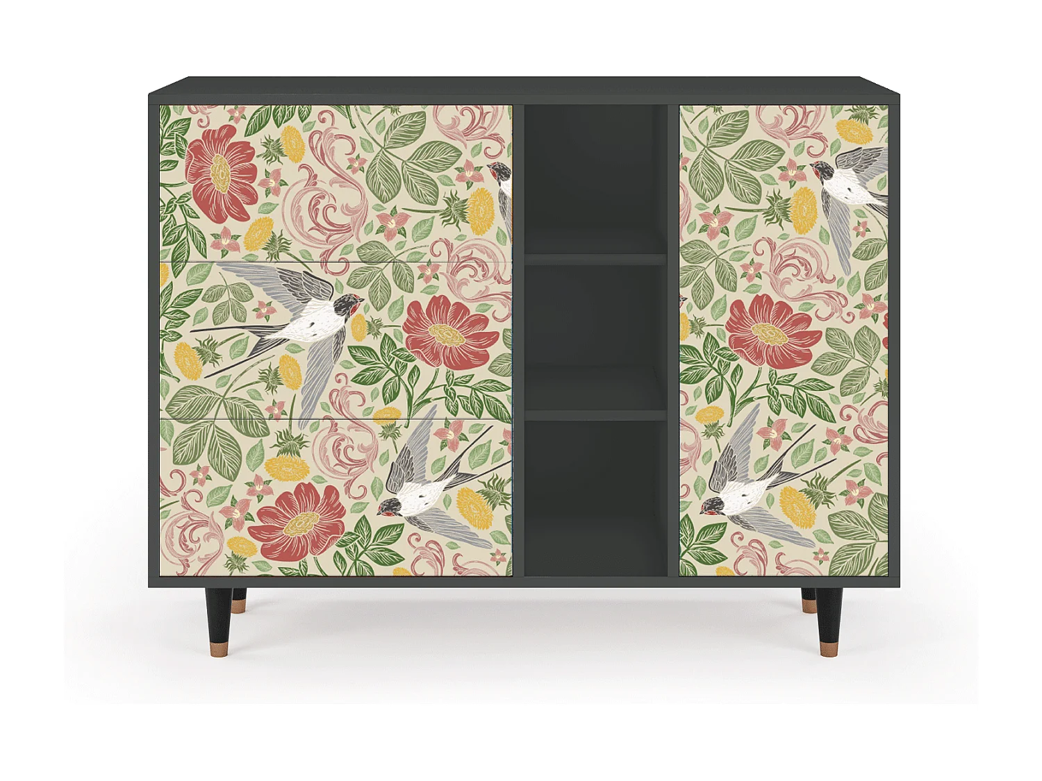 Aparador - 125x98x48 cm - BS2 - Spring Swallow, Antracita