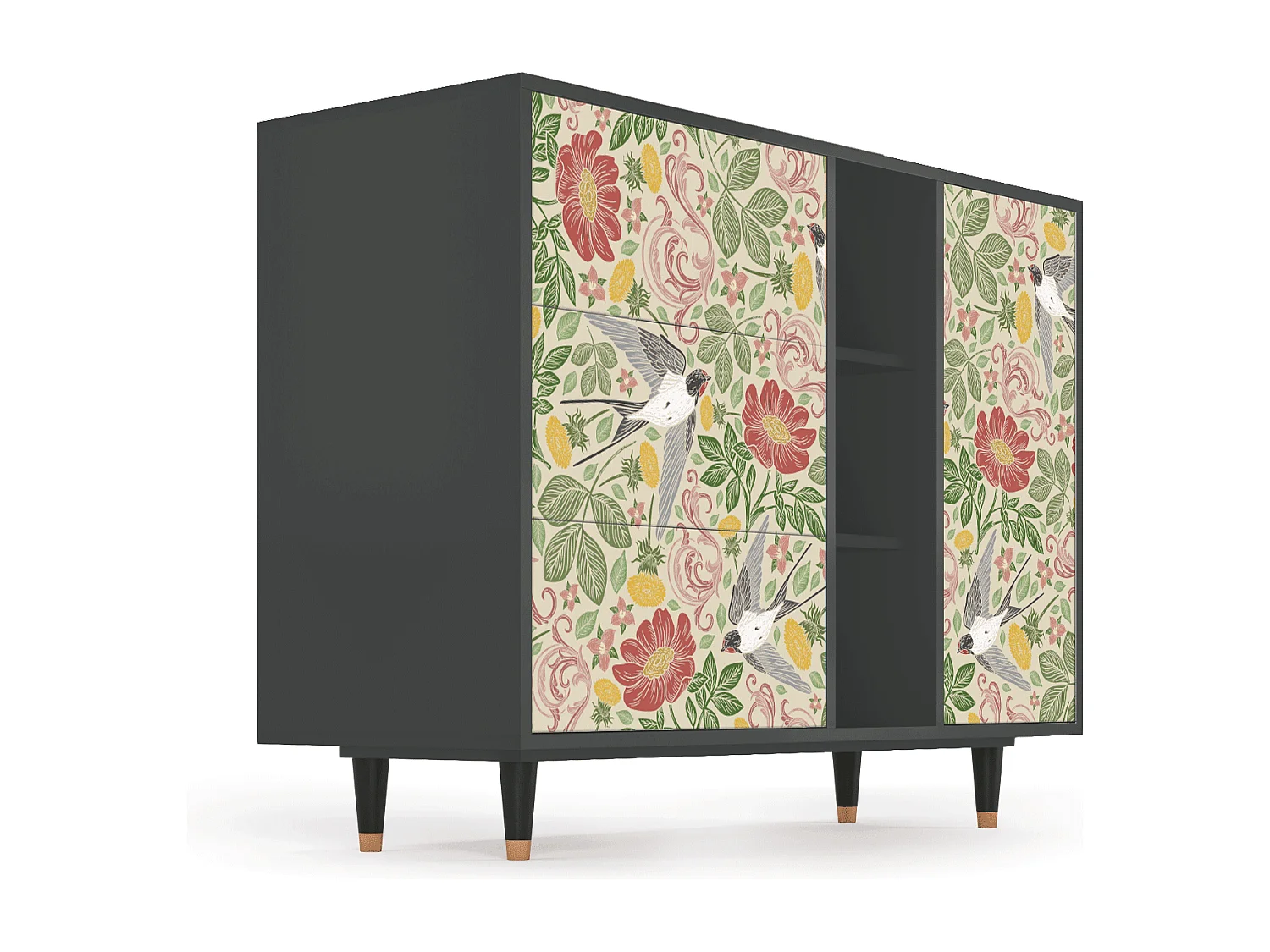 Aparador - 125x98x48 cm - BS2 - Spring Swallow, Antracita