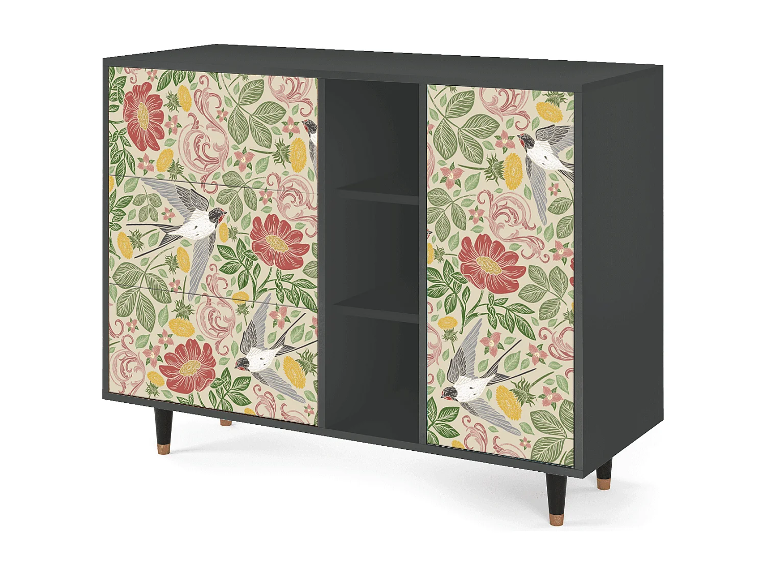 Buffet - 125x98x48 cm - BS2 - Spring Swallow, Anthracite