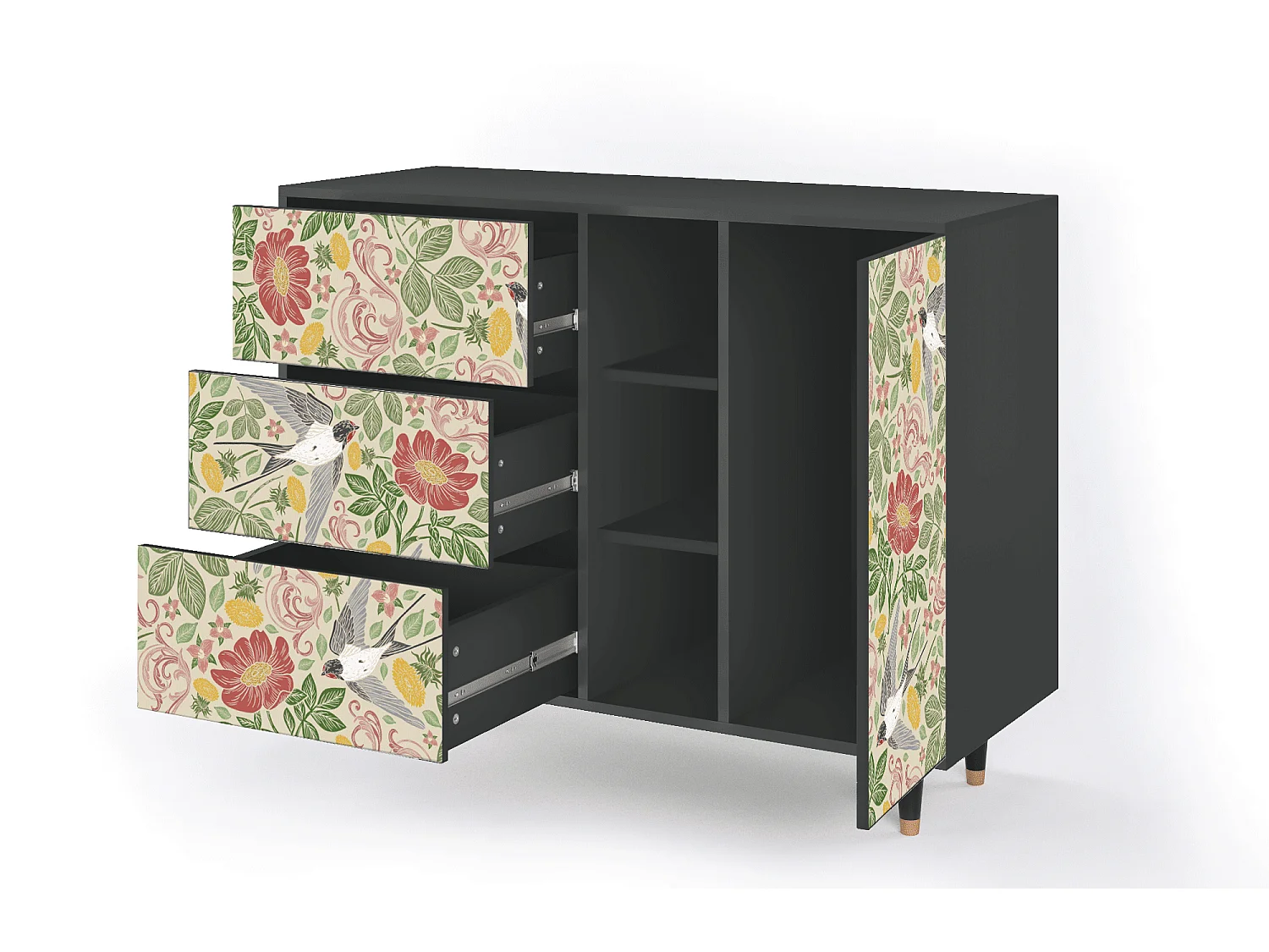 Buffet - 125x98x48 cm - BS2 - Spring Swallow, Anthracite