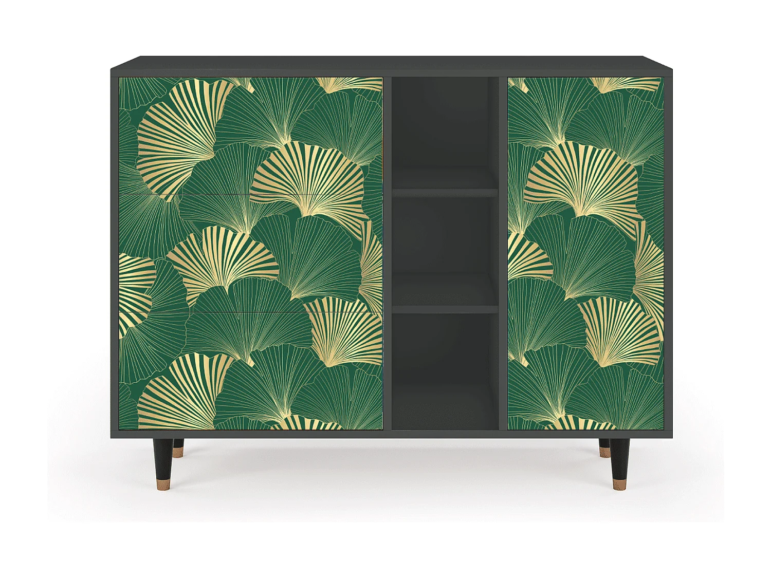 Credenza - 125x98x48 cm - BS2 - Gold Ginkgo, Antracite