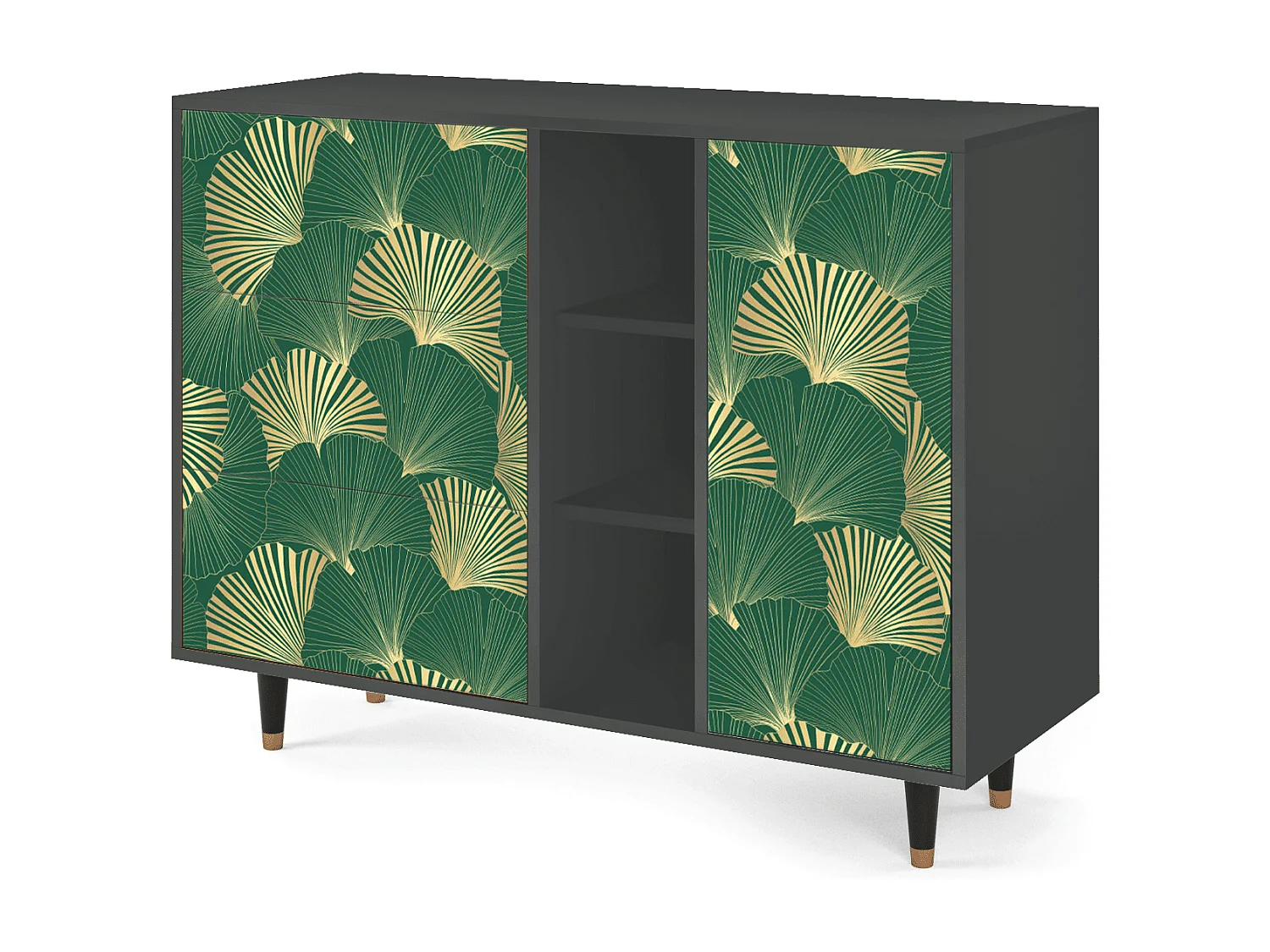 Credenza - 125x98x48 cm - BS2 - Gold Ginkgo, Antracite
