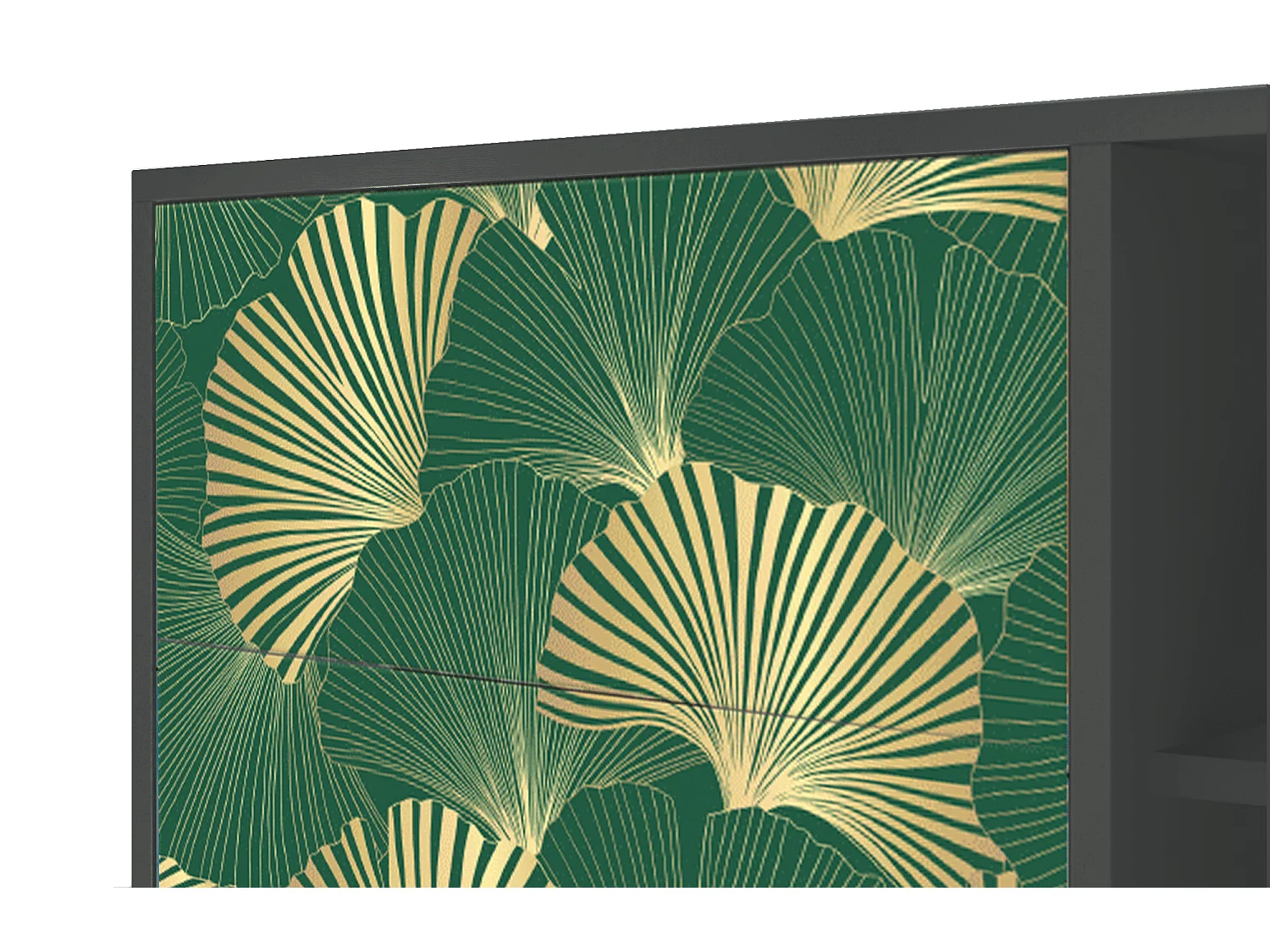 Credenza - 125x98x48 cm - BS2 - Gold Ginkgo, Antracite