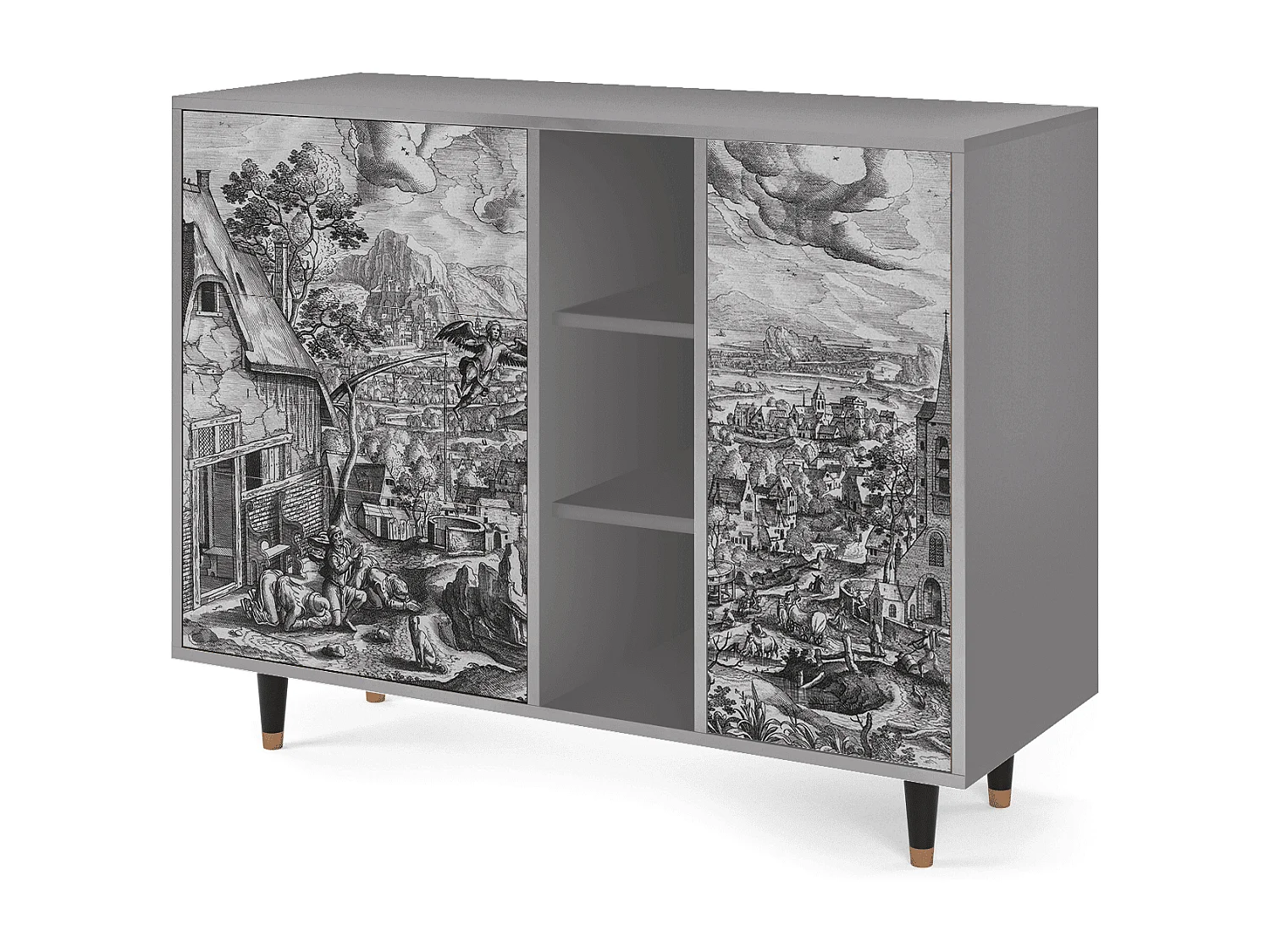 Dressoir - 125x98x48 cm - BS2 - Departure, Grijs