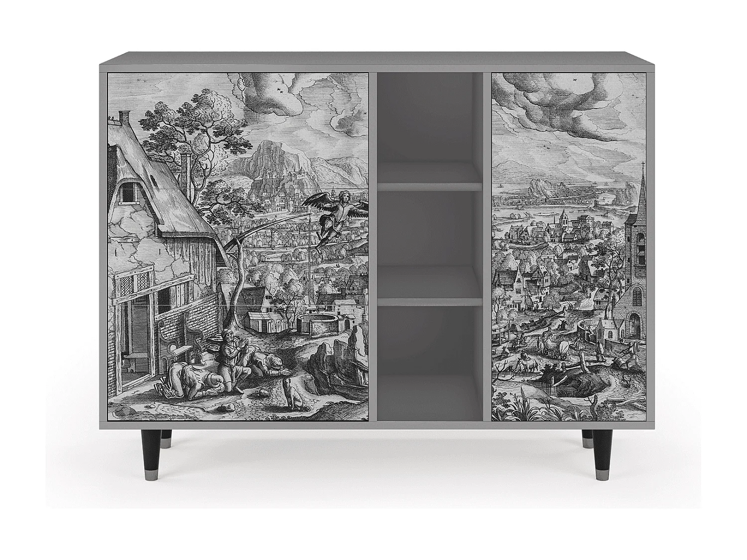 Buffet - 125x98x48 cm - BS2 - Departure, Gris