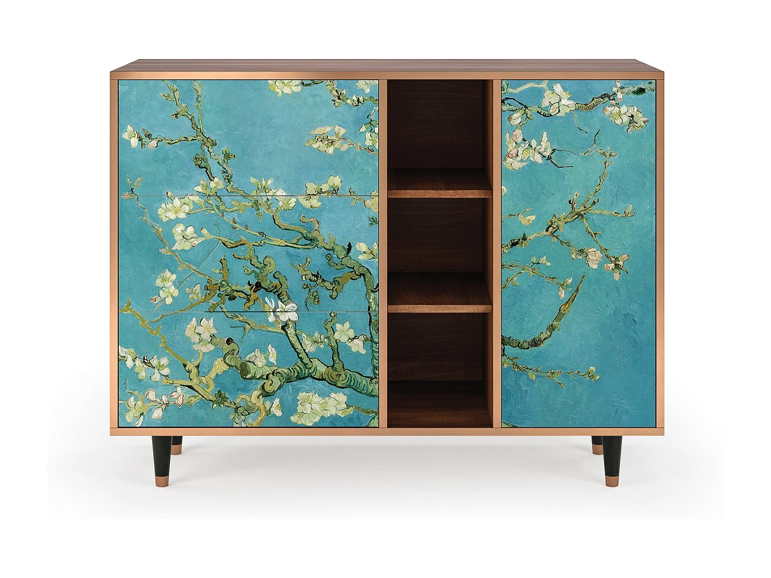 Buffet - 125x98x48 cm - BS2 - Almond Blossom, Noyer