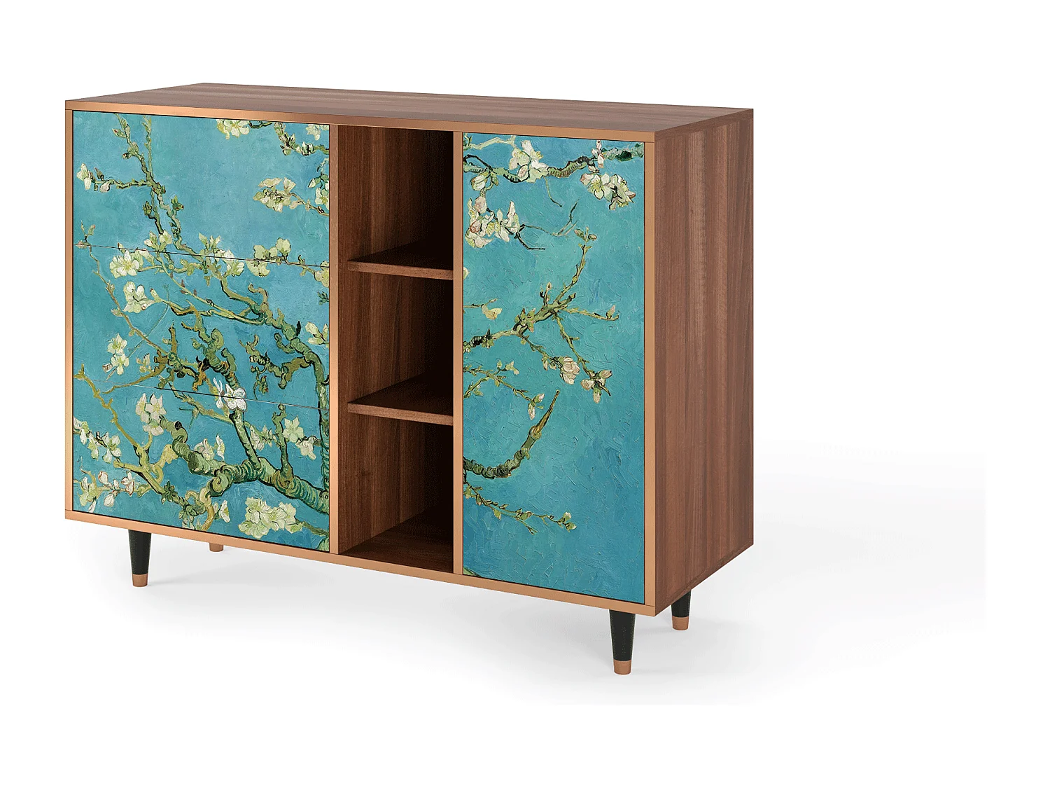 Buffet - 125x98x48 cm - BS2 - Almond Blossom, Noyer