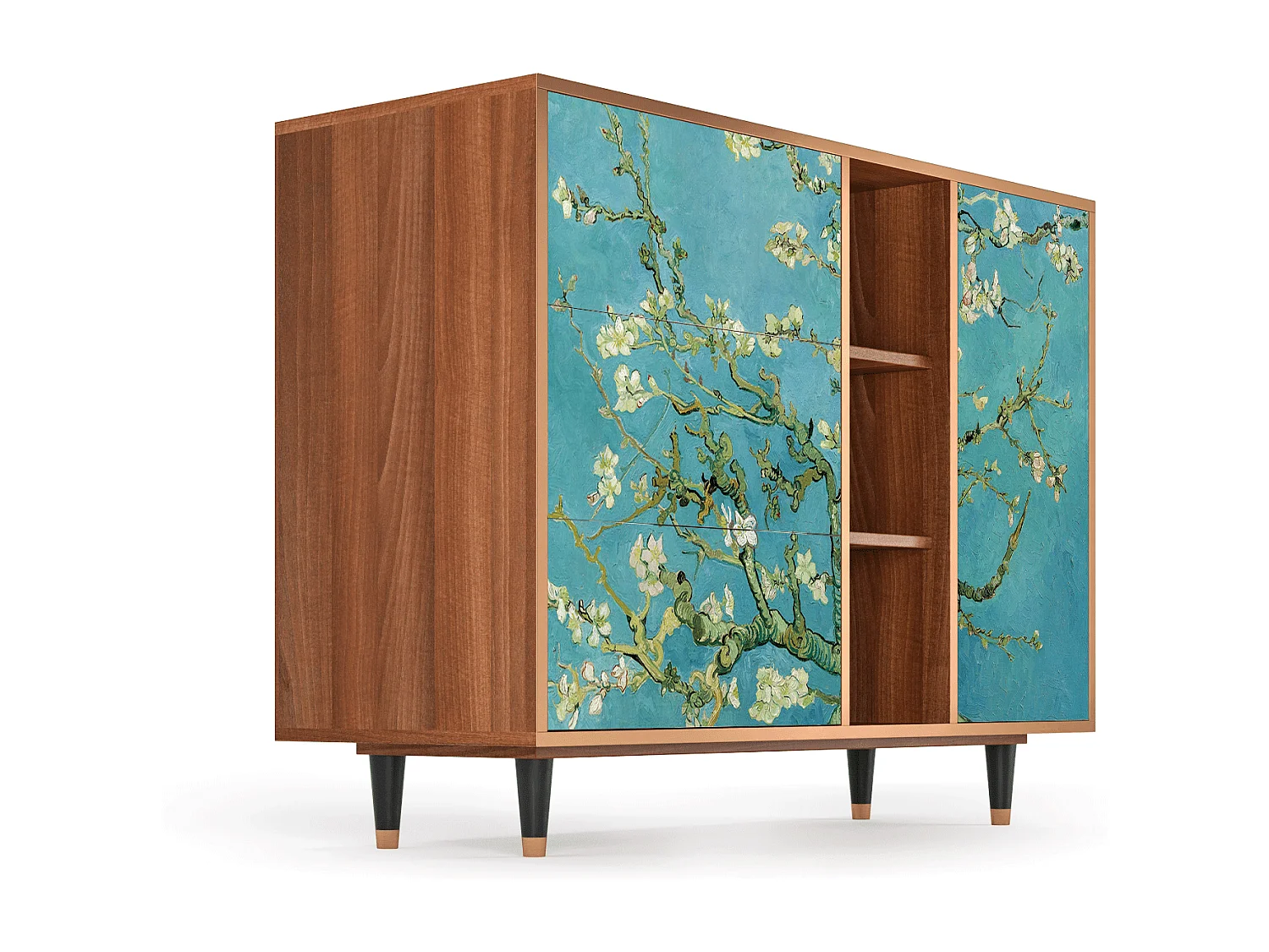 Aparador - 125x98x48 cm - BS2 - Almond Blossom, Nogal